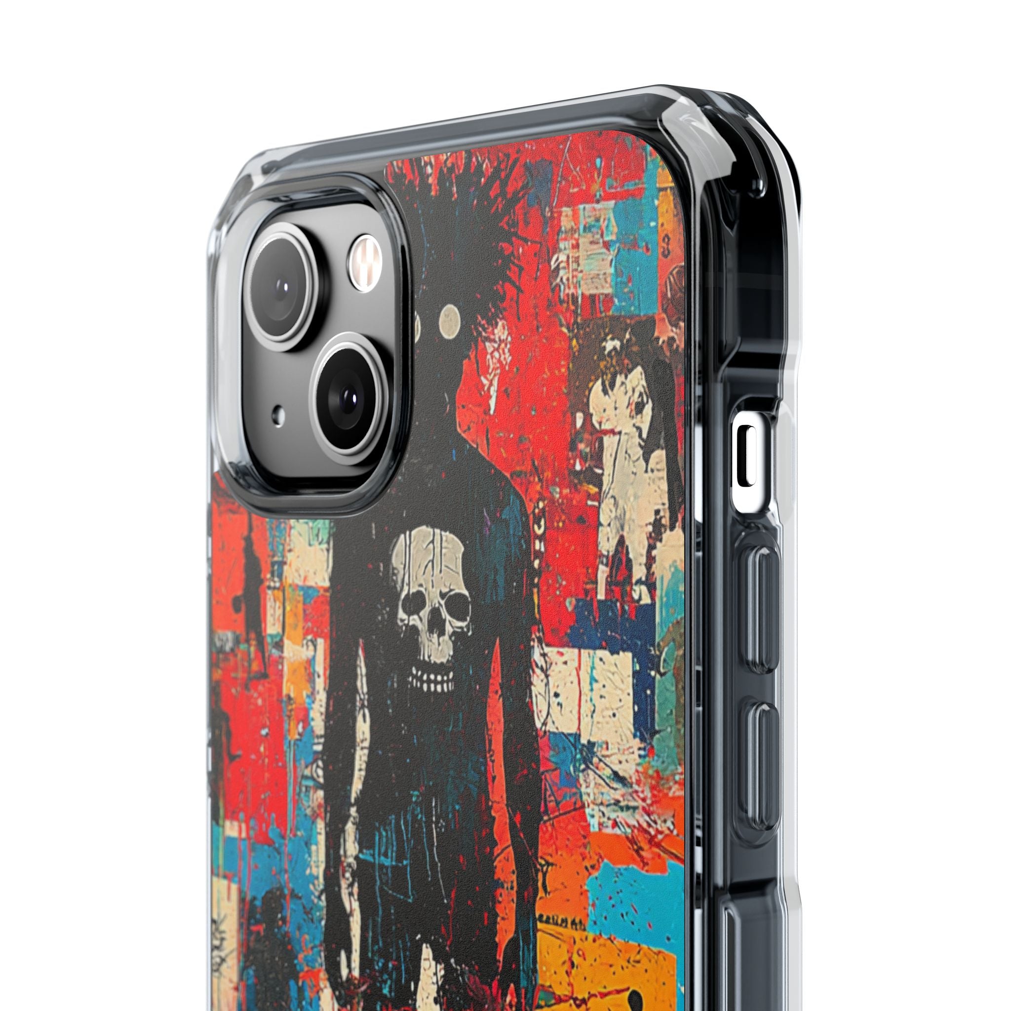 Spiky Skull Silhouette iPhone 14 Plus Case - Impact