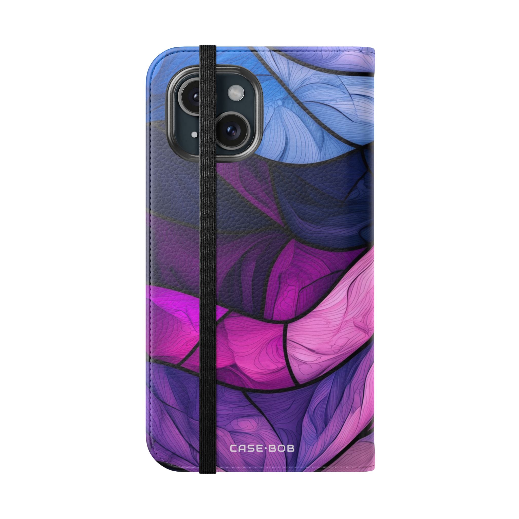 Purple Wavewood - iPhone 15 Case - Wallet