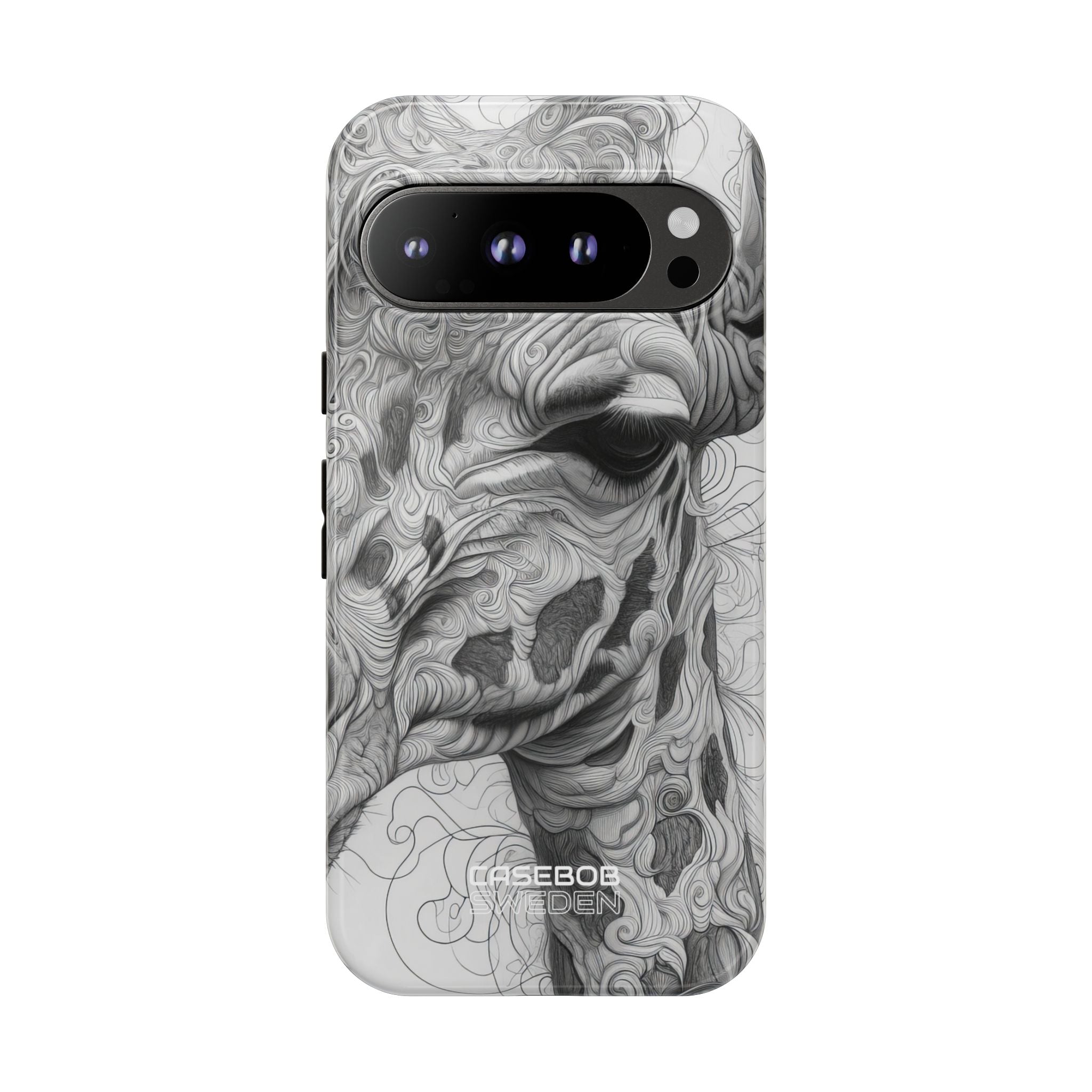 Swirling Giraffe Art Google Pixel 9 - Tough