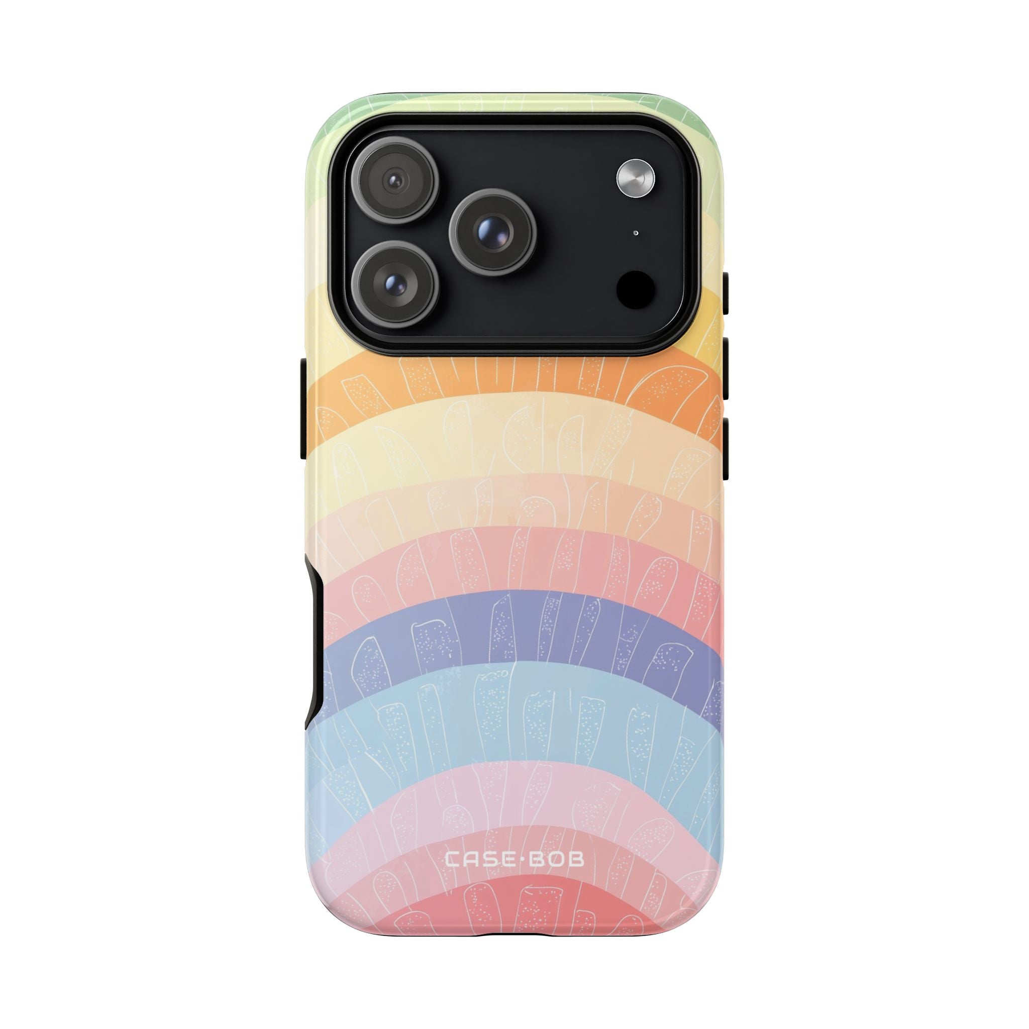 Pastel Rainbow Bands iPhone 17 Pro Case - Tough