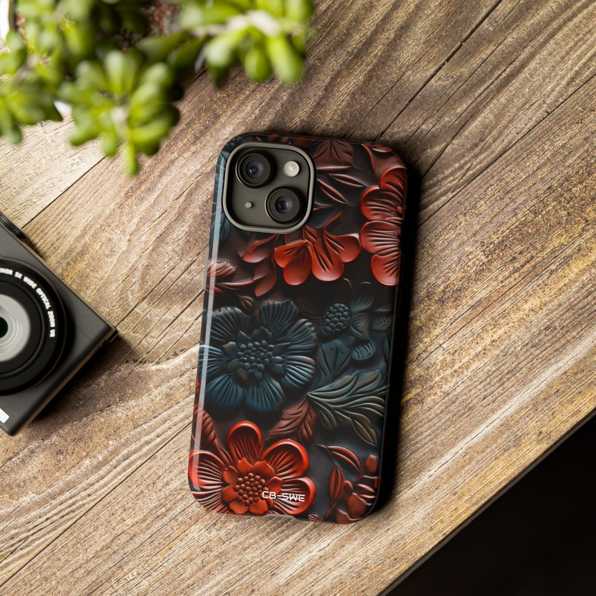 Sculpted Floral Elegance - iPhone Case