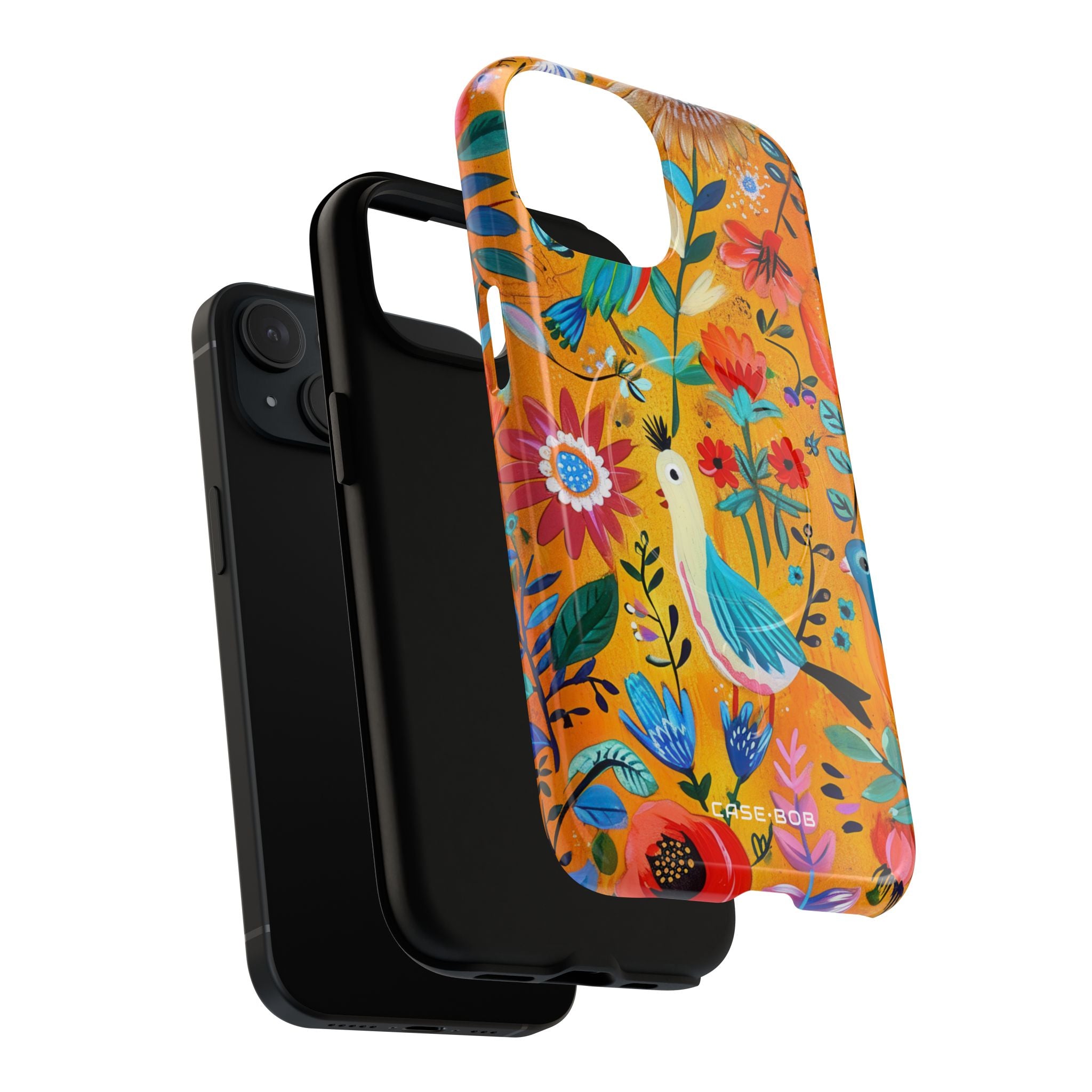 Colorful Birds Bloom iPhone 15 Case - Tough+