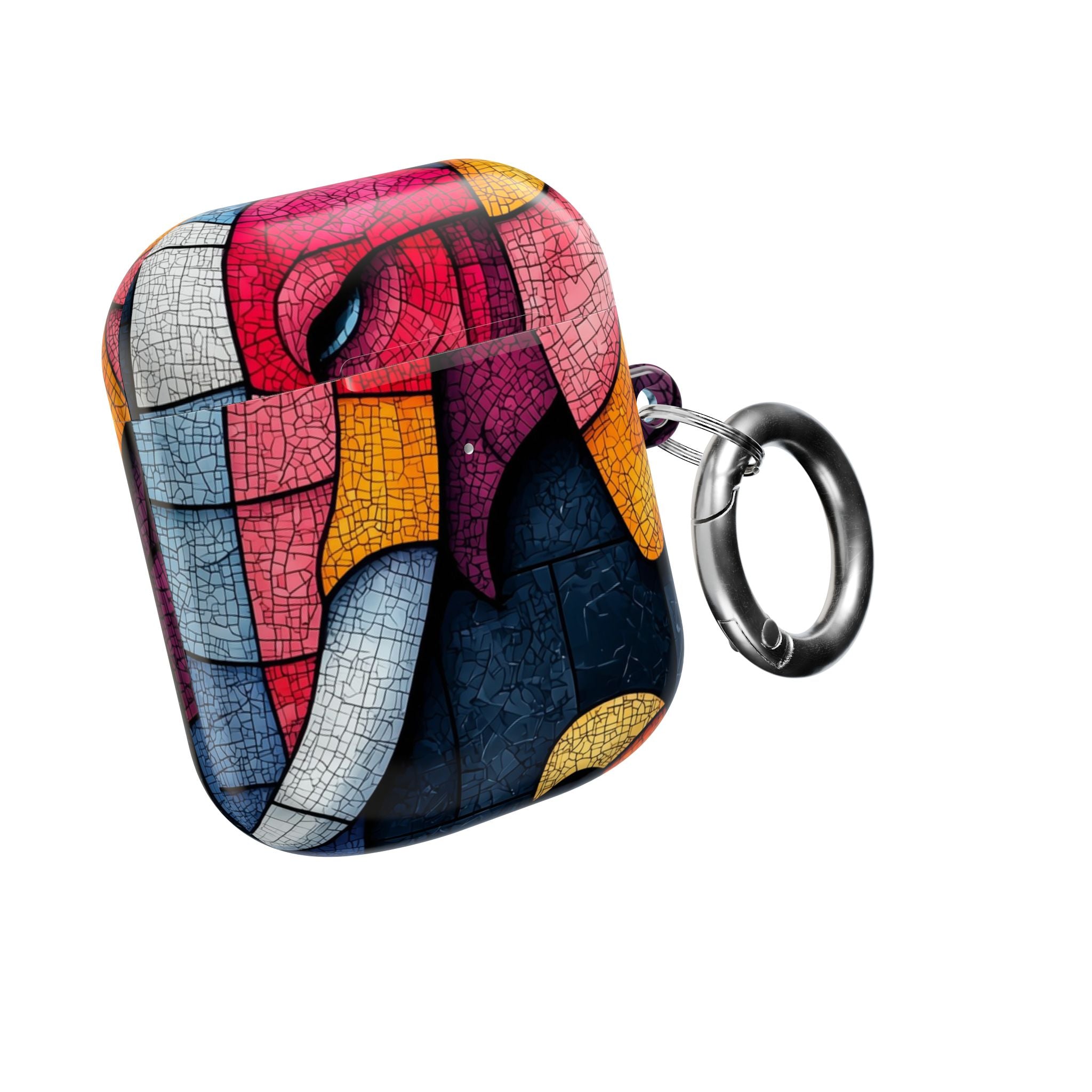 Blue Mosaic Elephant - AirPods Case