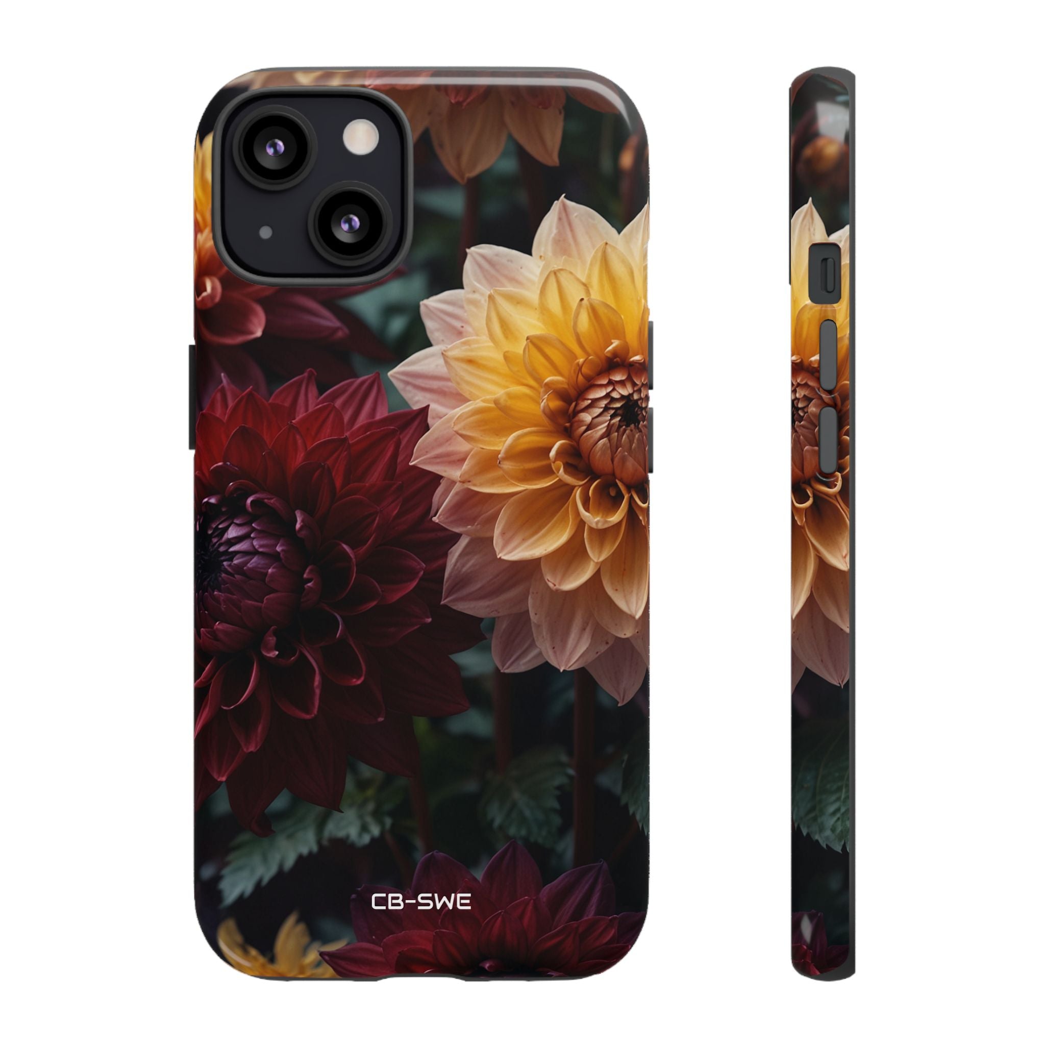 Dahlias Embrace Light - iPhone Case