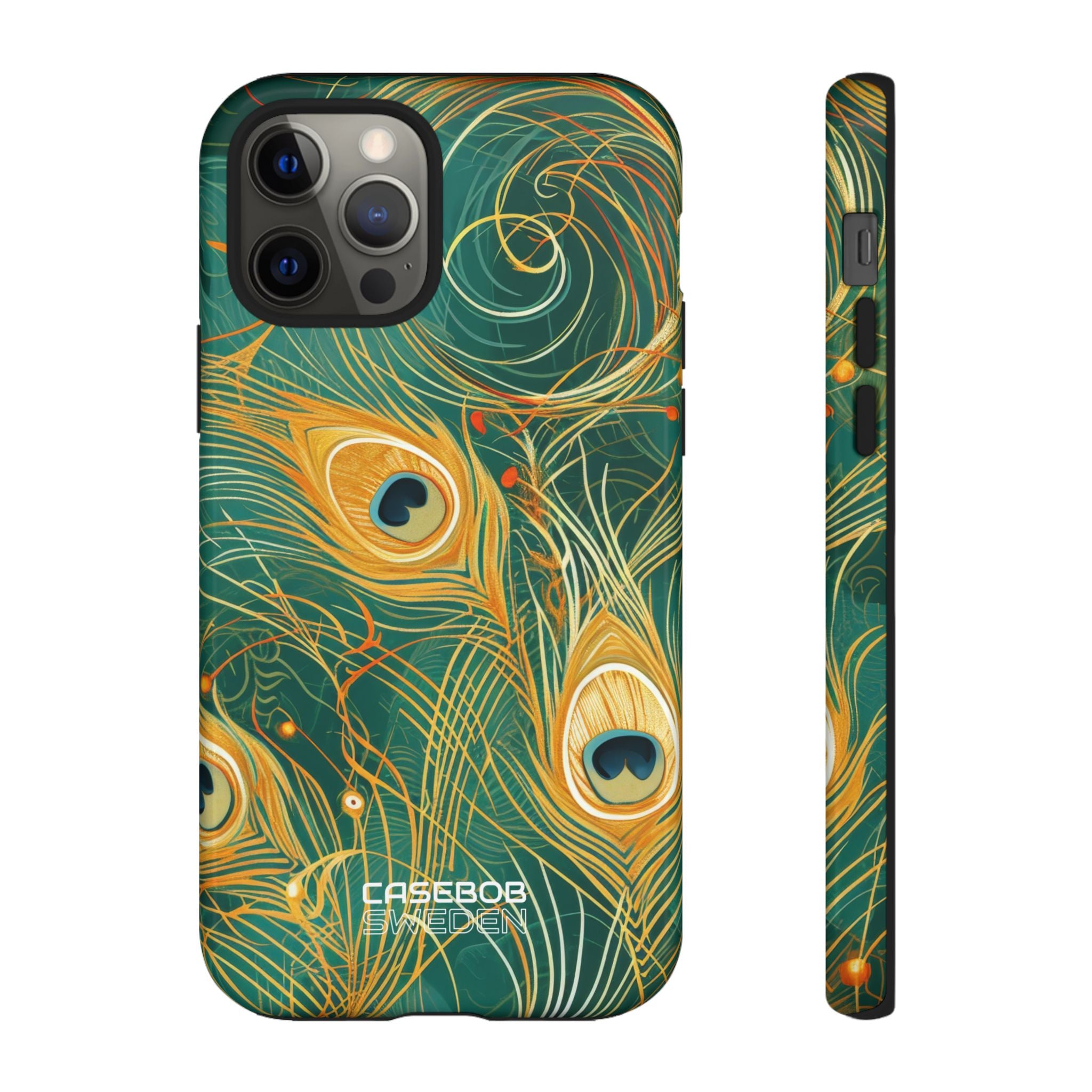 Vibrant Peacock Whirl iPhone 12 - Tough