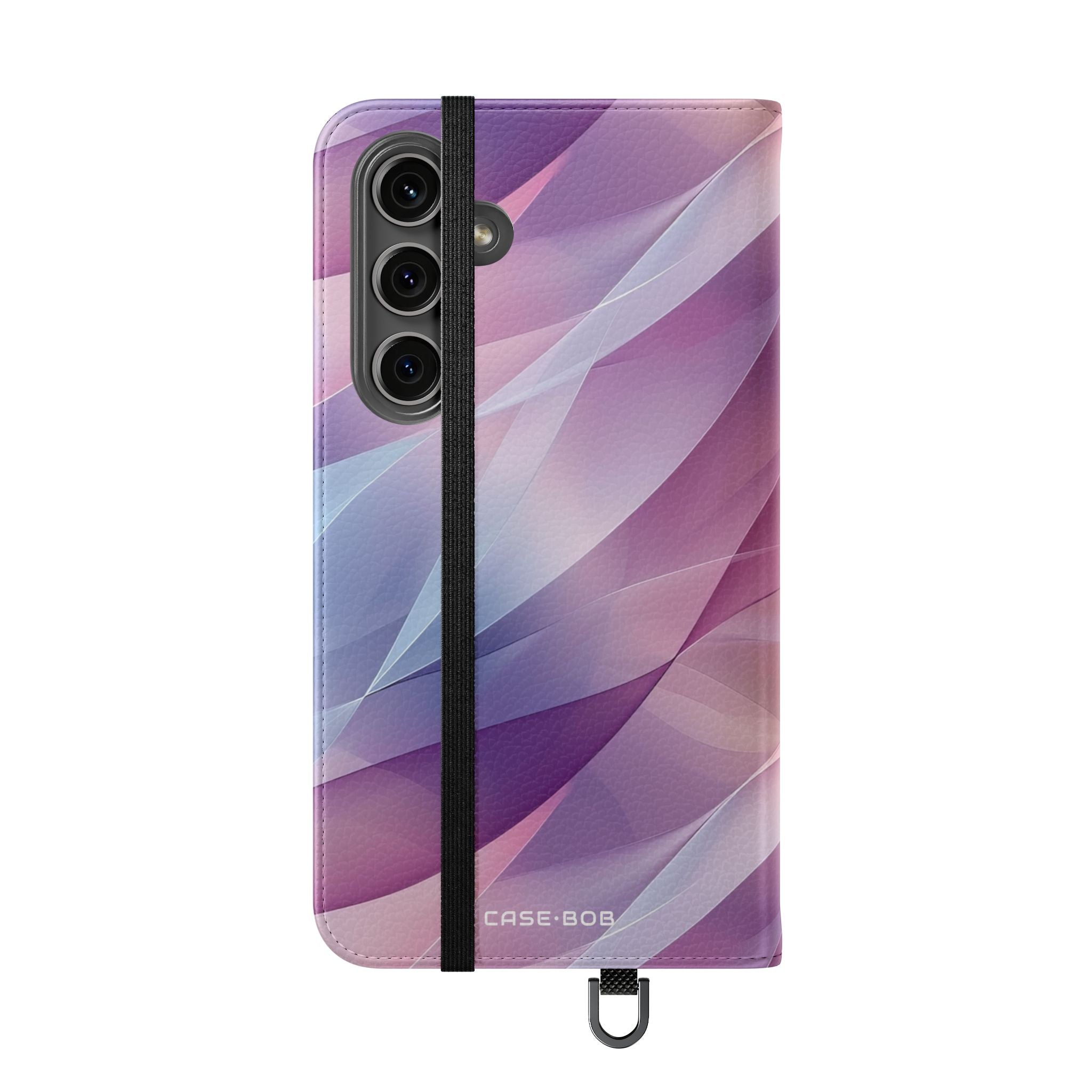 Roze Leafwave - Samsung S24 Plus Case - Portemonnee