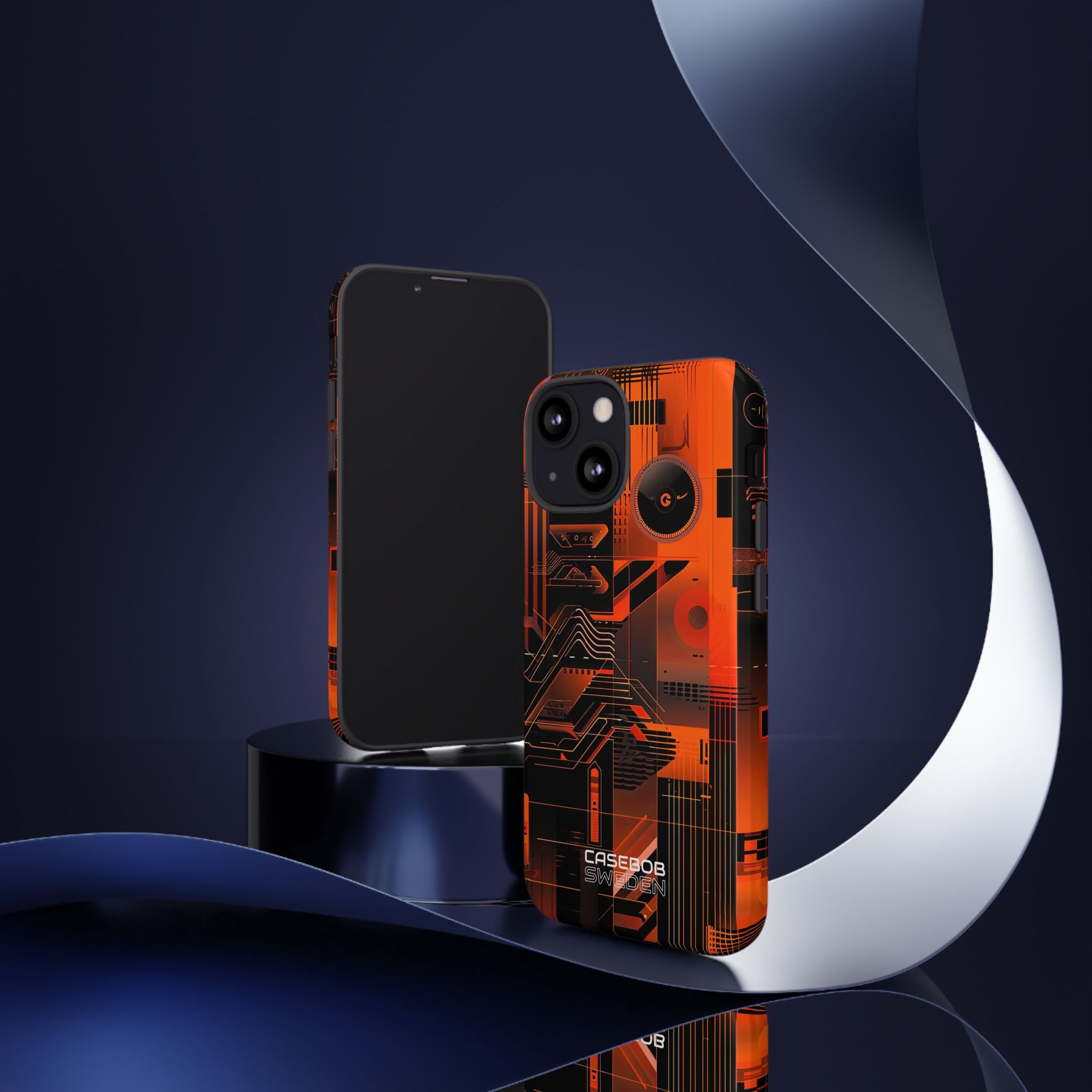 Orange Circuit Dreams iPhone 13 - Tough