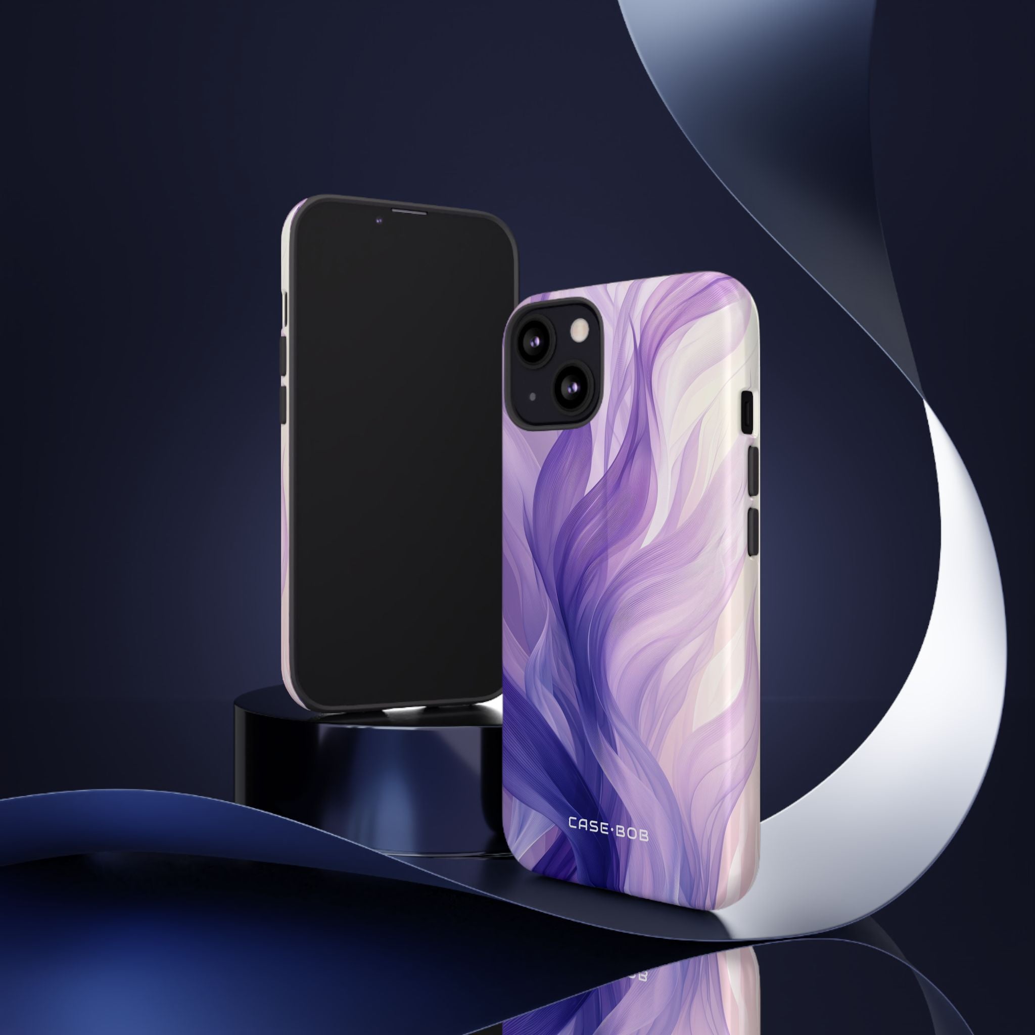 Purple Ribbon Waves iPhone 13 Case - Tough