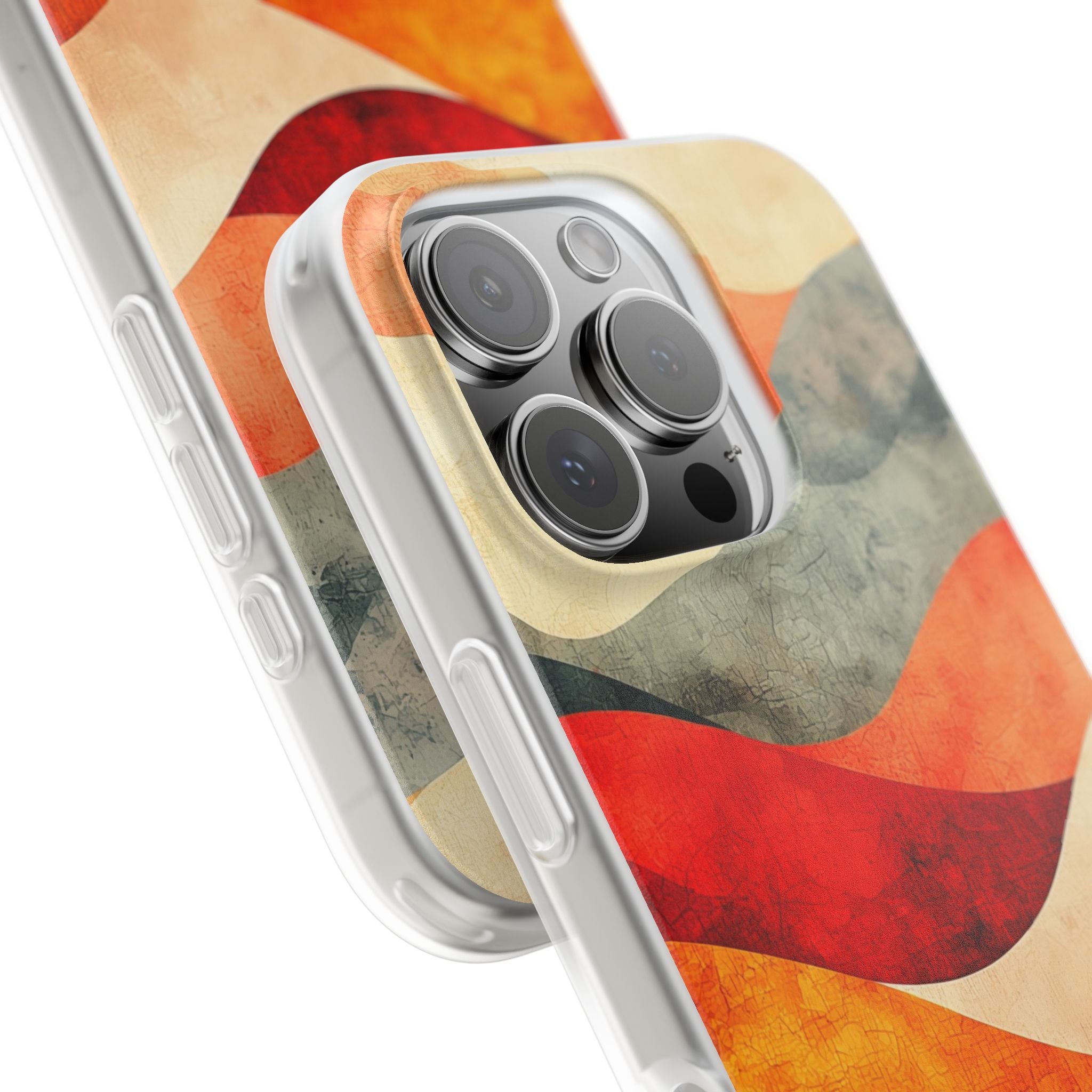 Cracked Wave Sunset iPhone 16 Pro Case - Soft