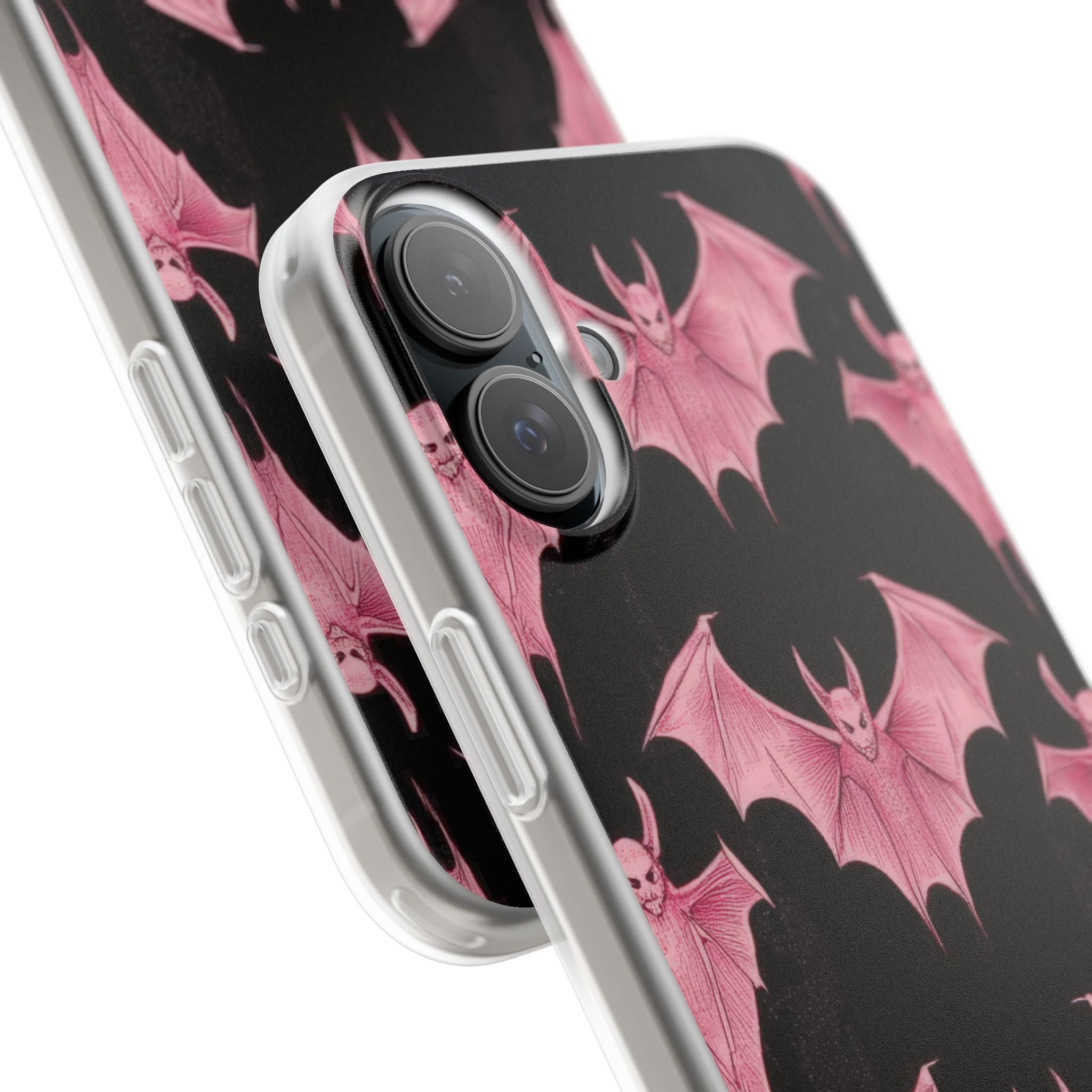 Pink Batwave iPhone 16 Plus Case - Soft