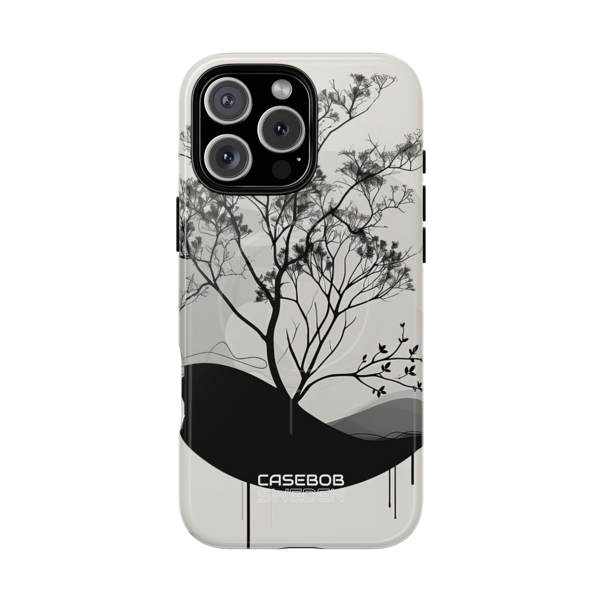 Monochrome Drip Tree iPhone 16 - Tough+