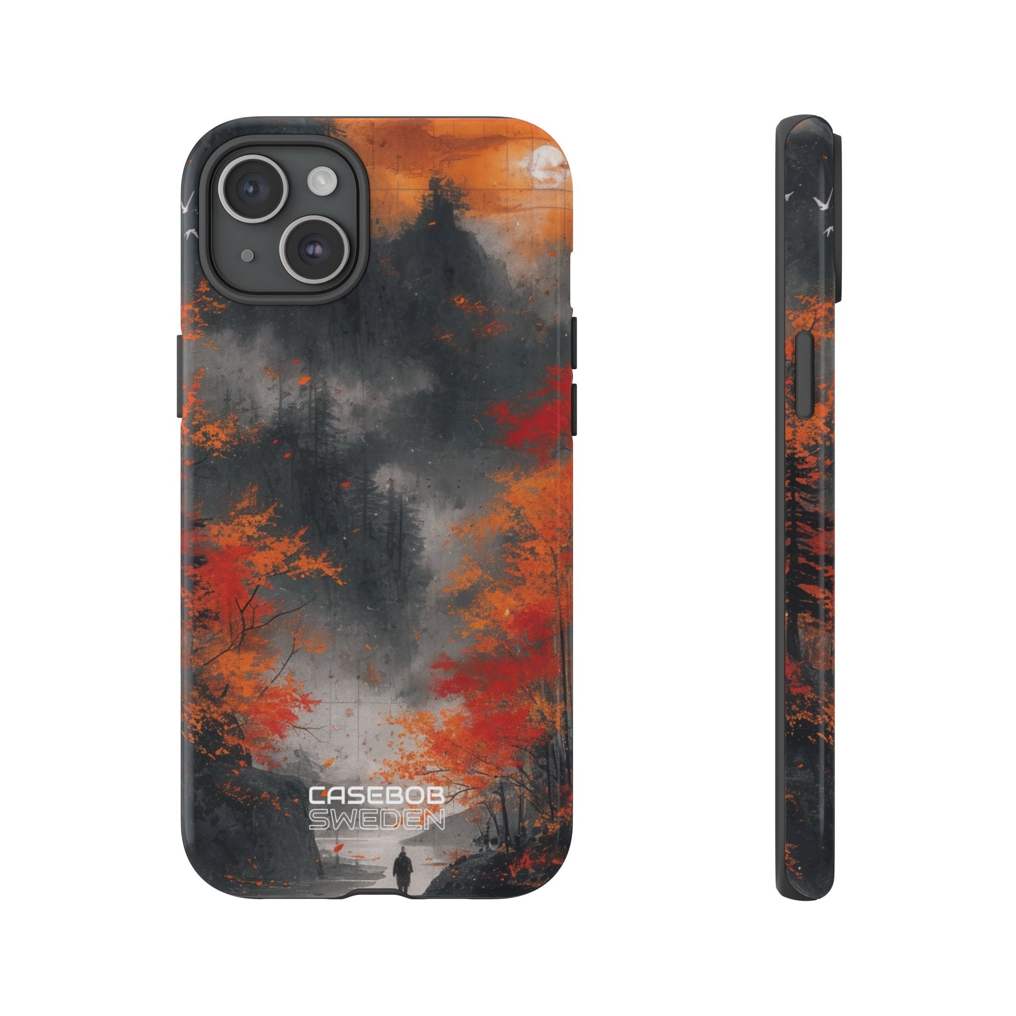 Crimson Mist Mountains iPhone 15 - Resistente