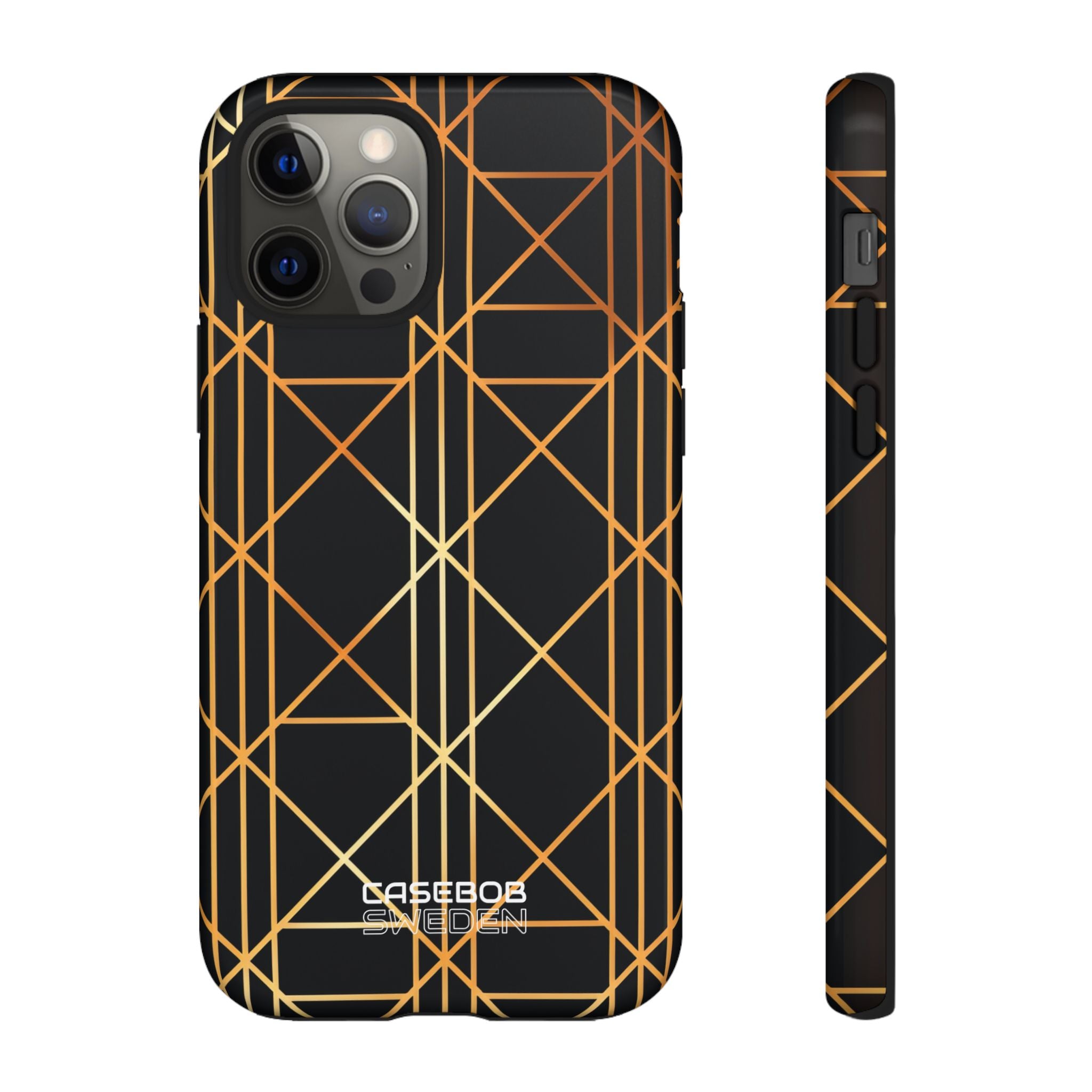 Golden Geometric Elegance iPhone 12 - Tough