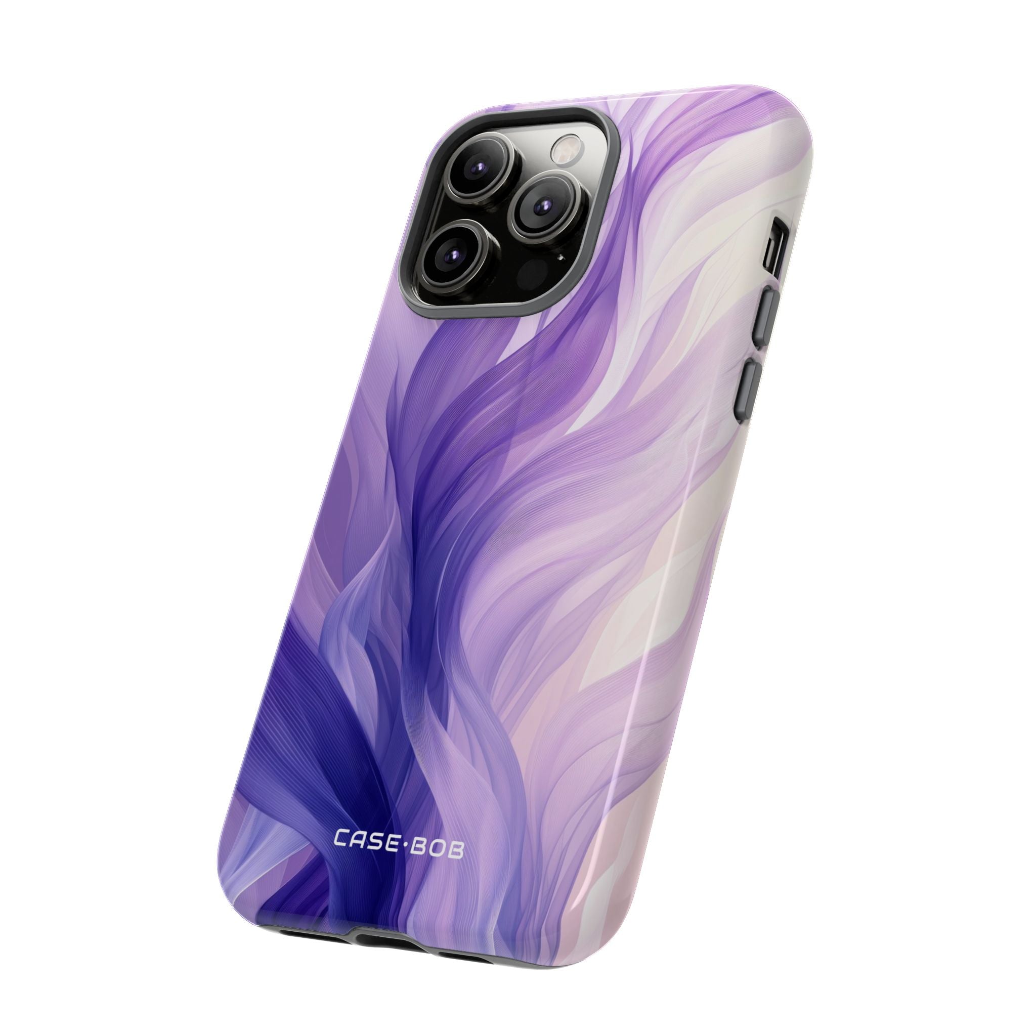 Purple Ribbon Waves iPhone 14 Pro Max Case - Tough