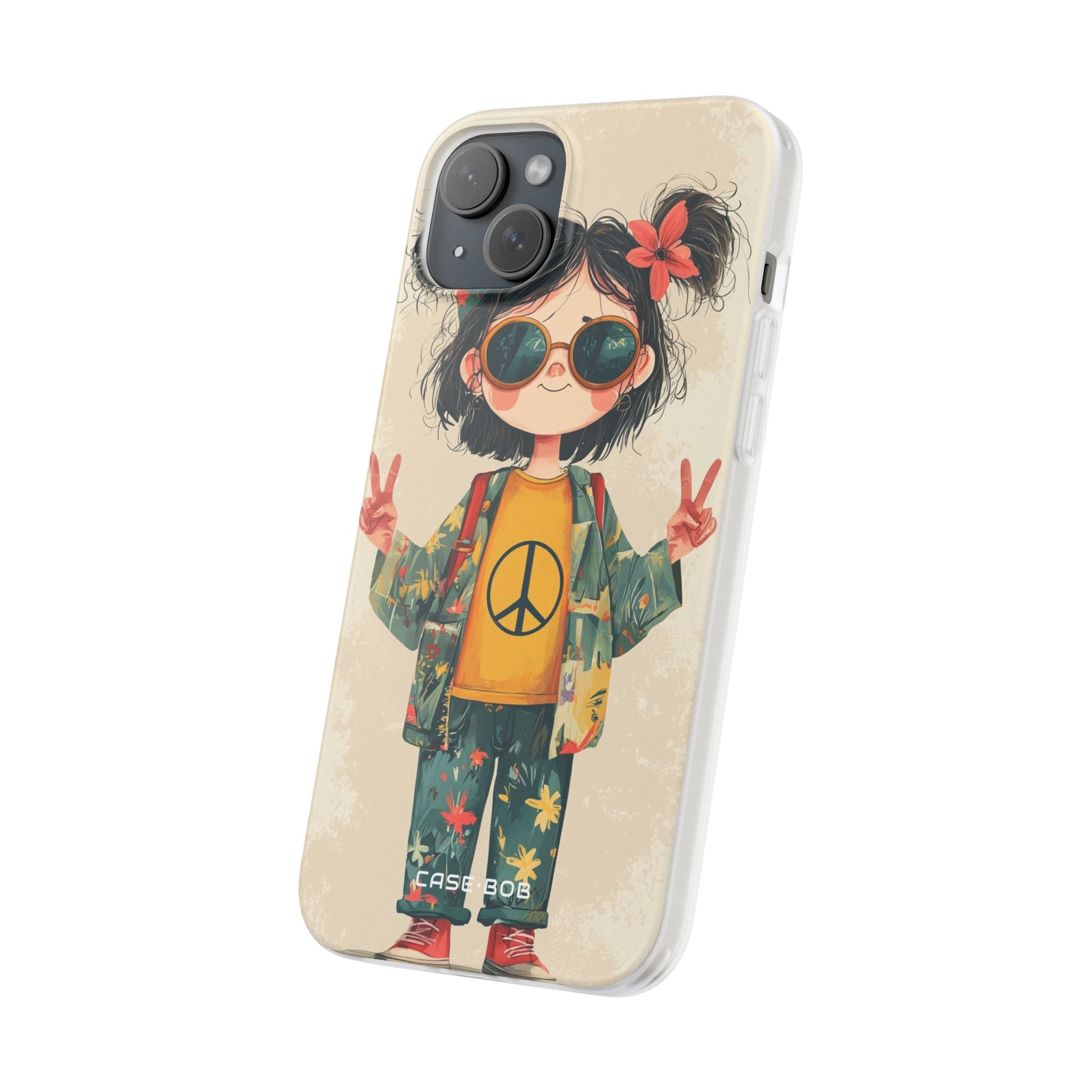 Peace Pigtails iPhone 15 Plus Case - Soft