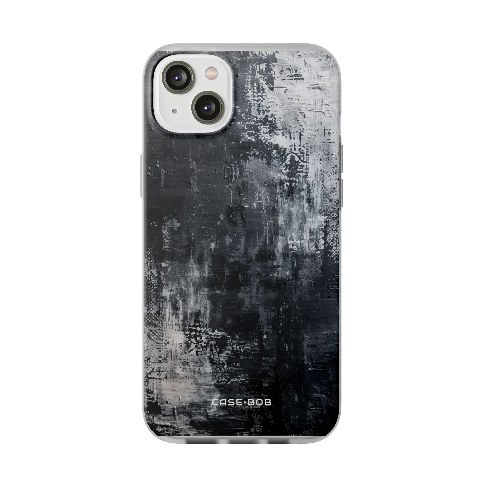 Textured Blackscape iPhone 14 Plus Case - Soft