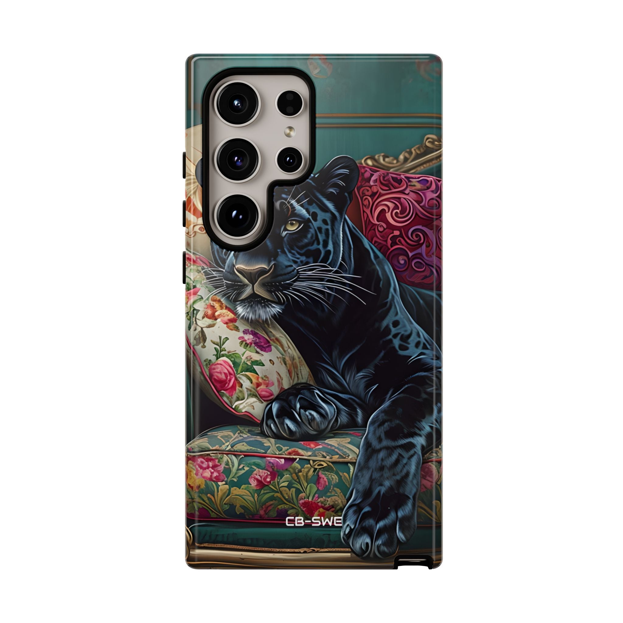 Panther on Vintage Chaise - Samsung Case