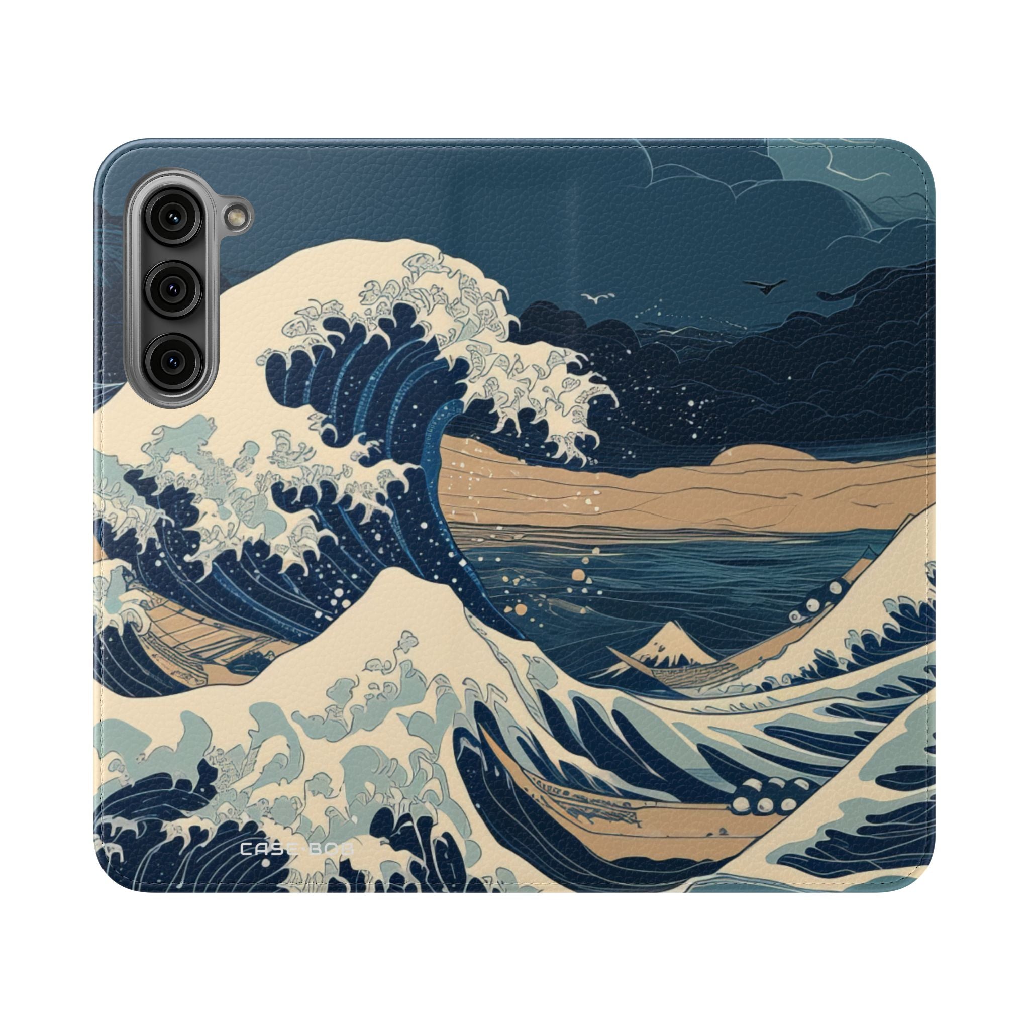 Cresting Navy Wave - Samsung S23+ Case - Wallet