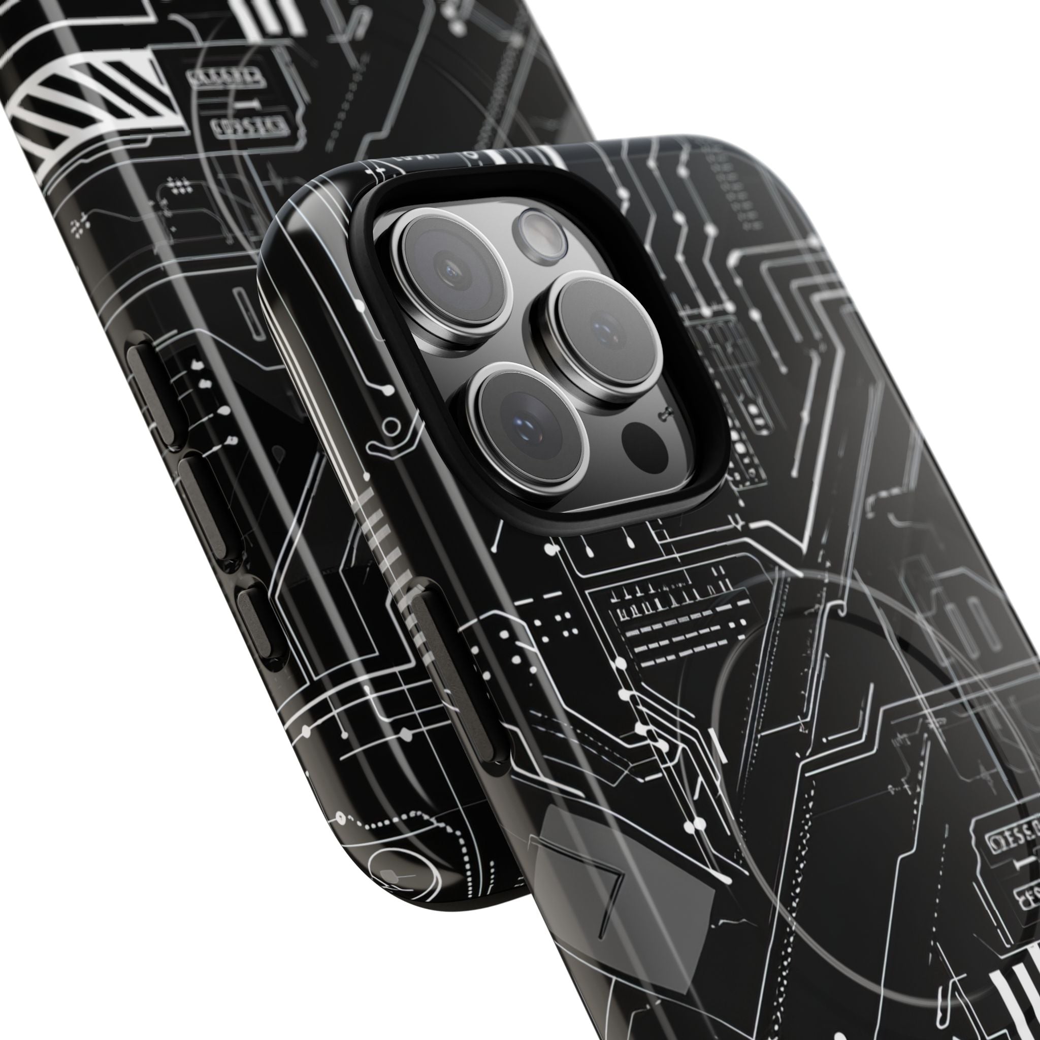 Futuristic Circuit Grid iPhone 16 - Tough+