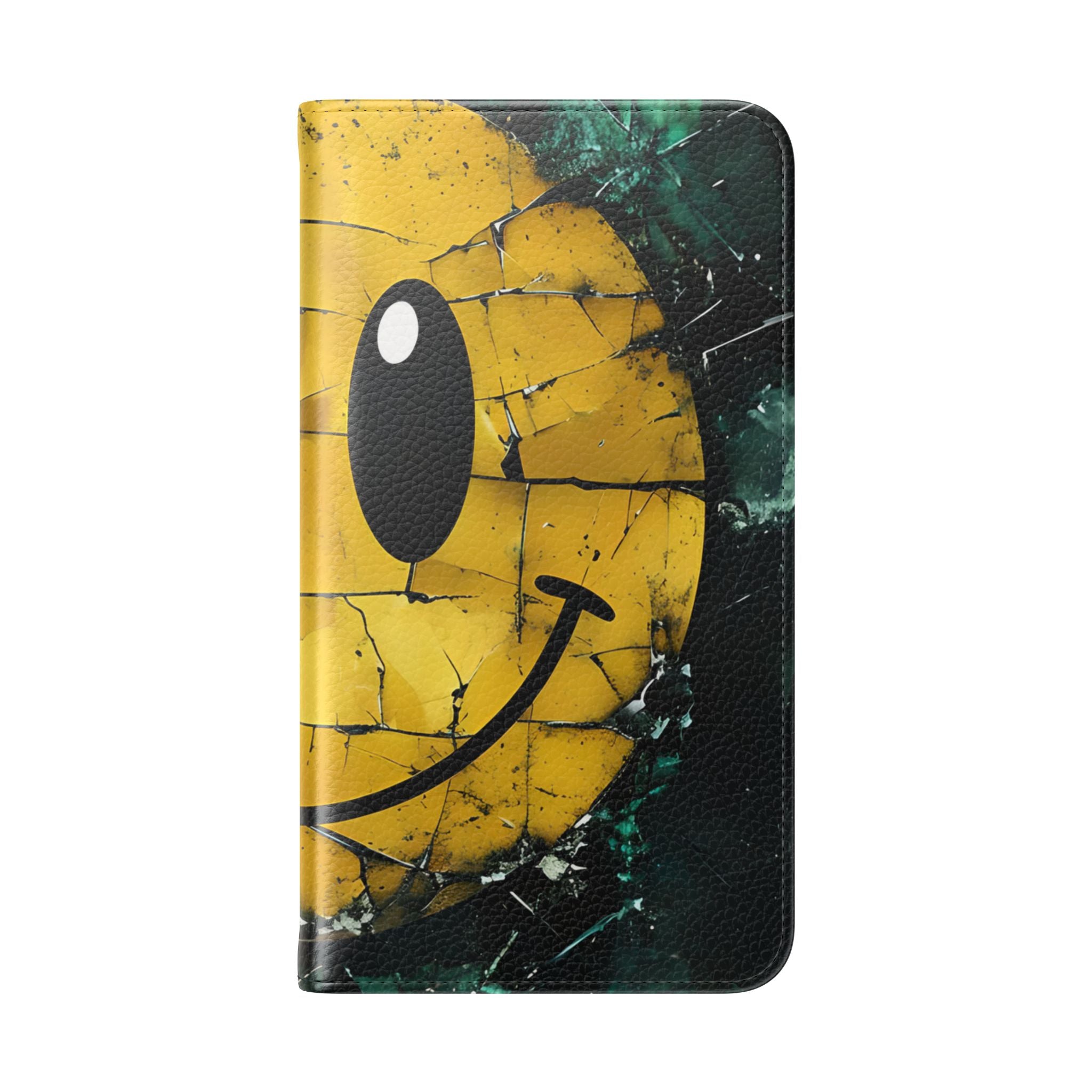 Cracked Smiley - Samsung S23 Case - Wallet