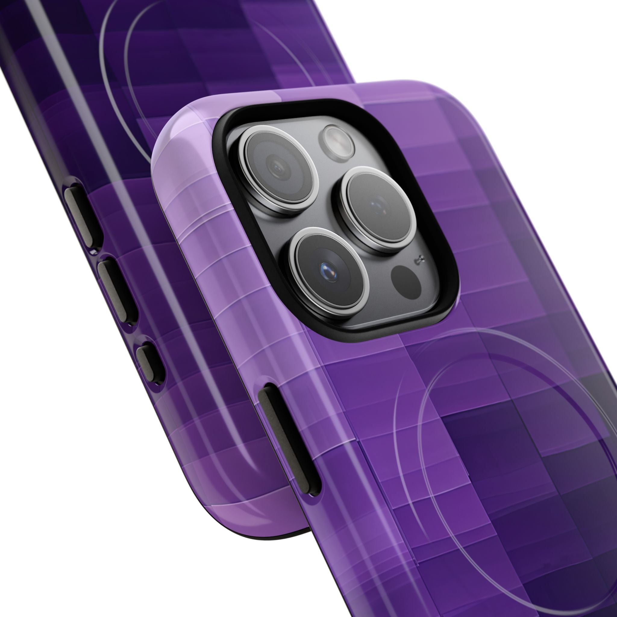 Purple Horizon Grid iPhone 15 - Tough+