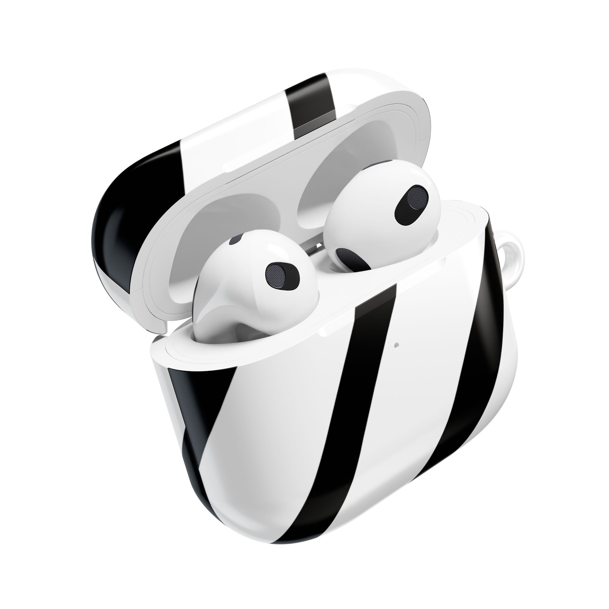 Diagonaaliraitoja Mustavalkoinen - AirPods Case