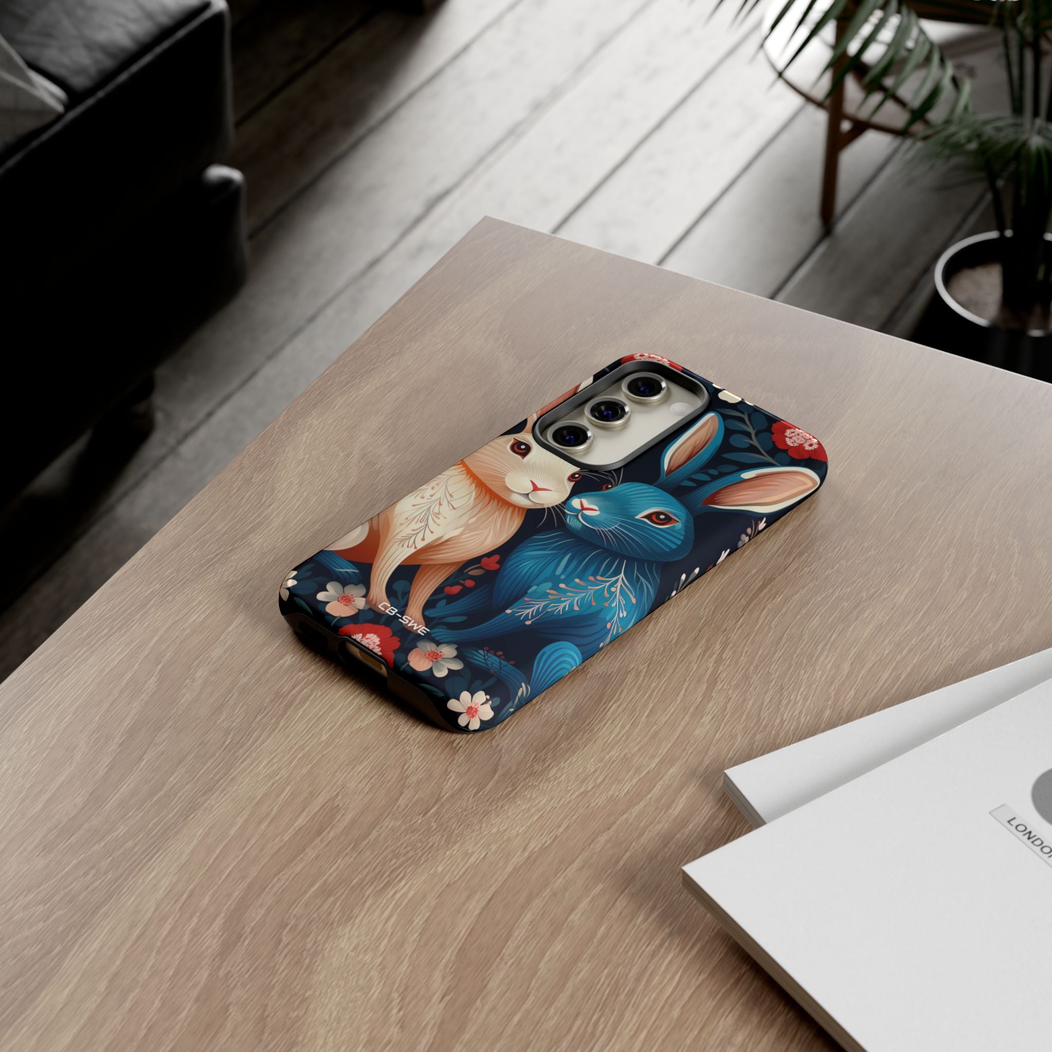 Rabbits Embrace Blossoms - Samsung Case