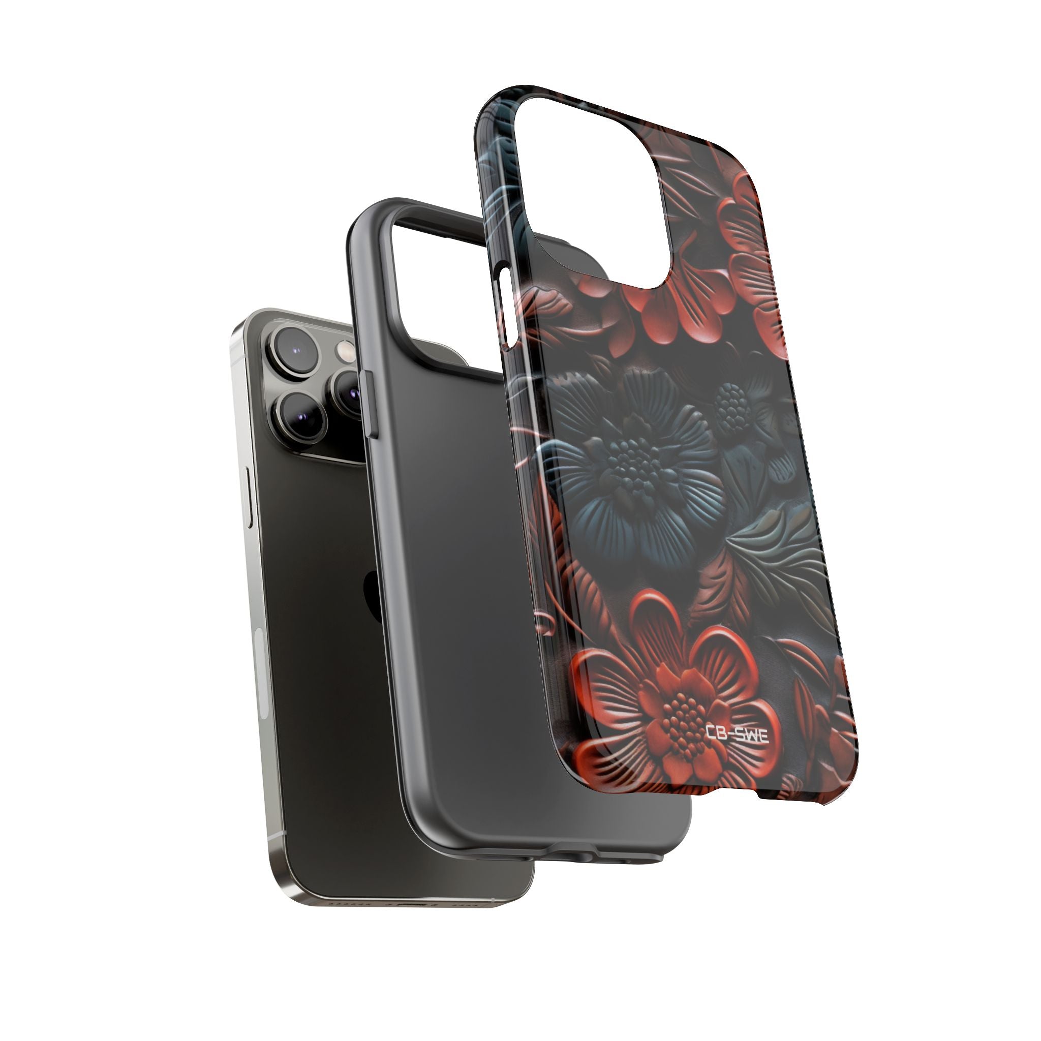 Sculpted Floral Elegance - iPhone Case