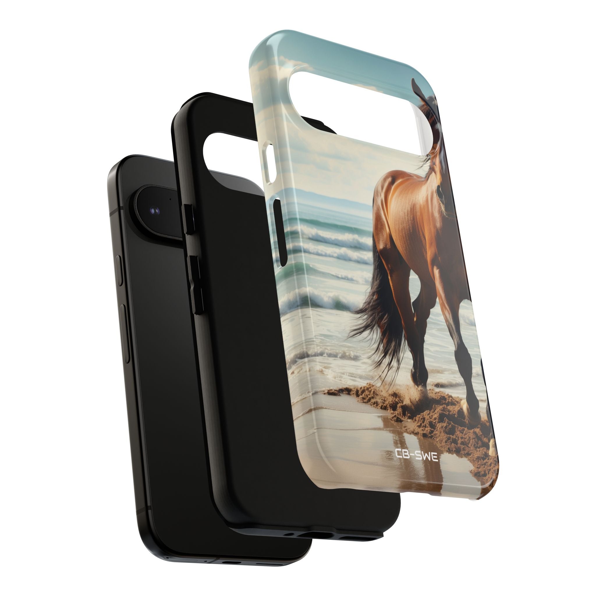 Horse Gallops Shoreline - Google Pixel Case