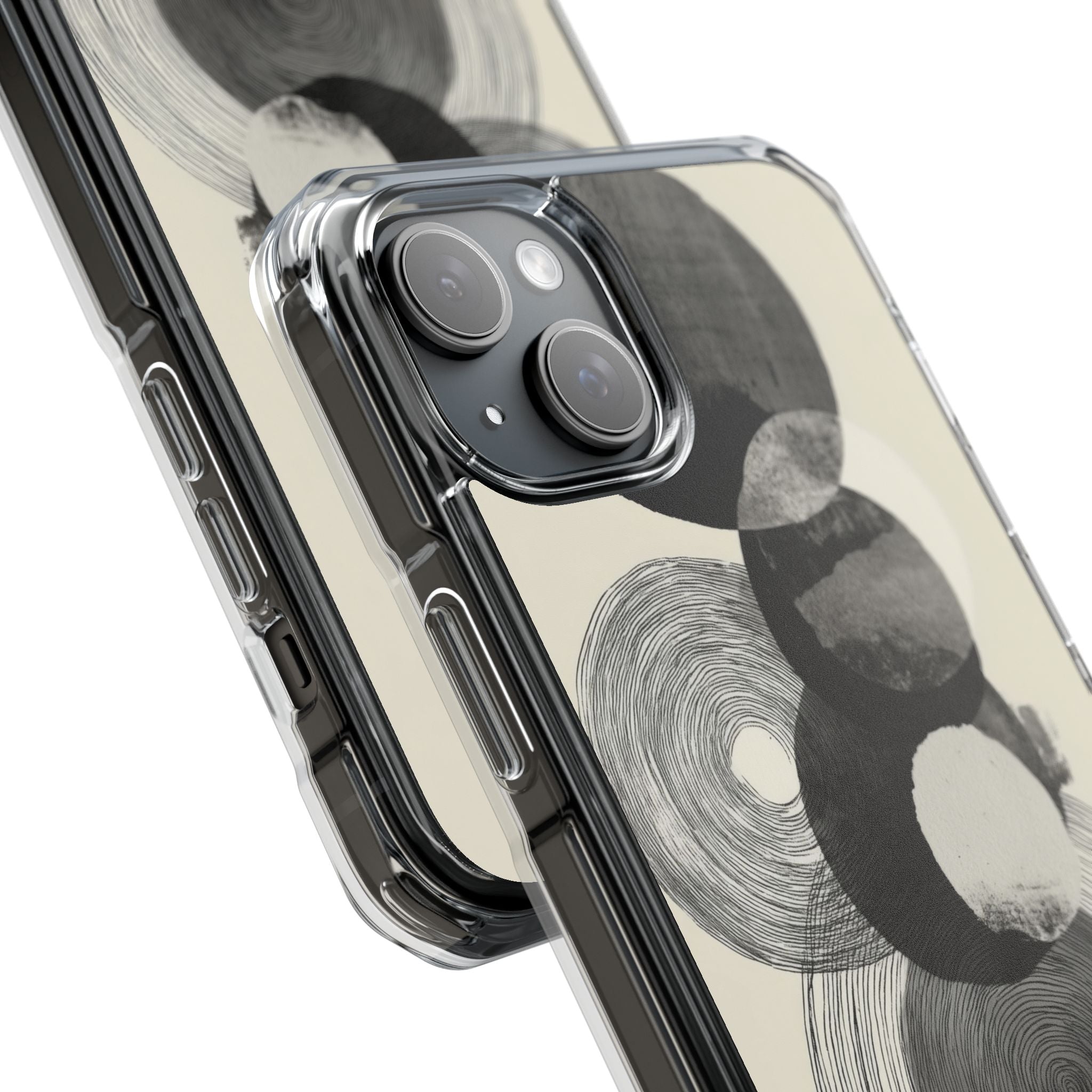 Circles Embrace Lines iPhone Case - Impact