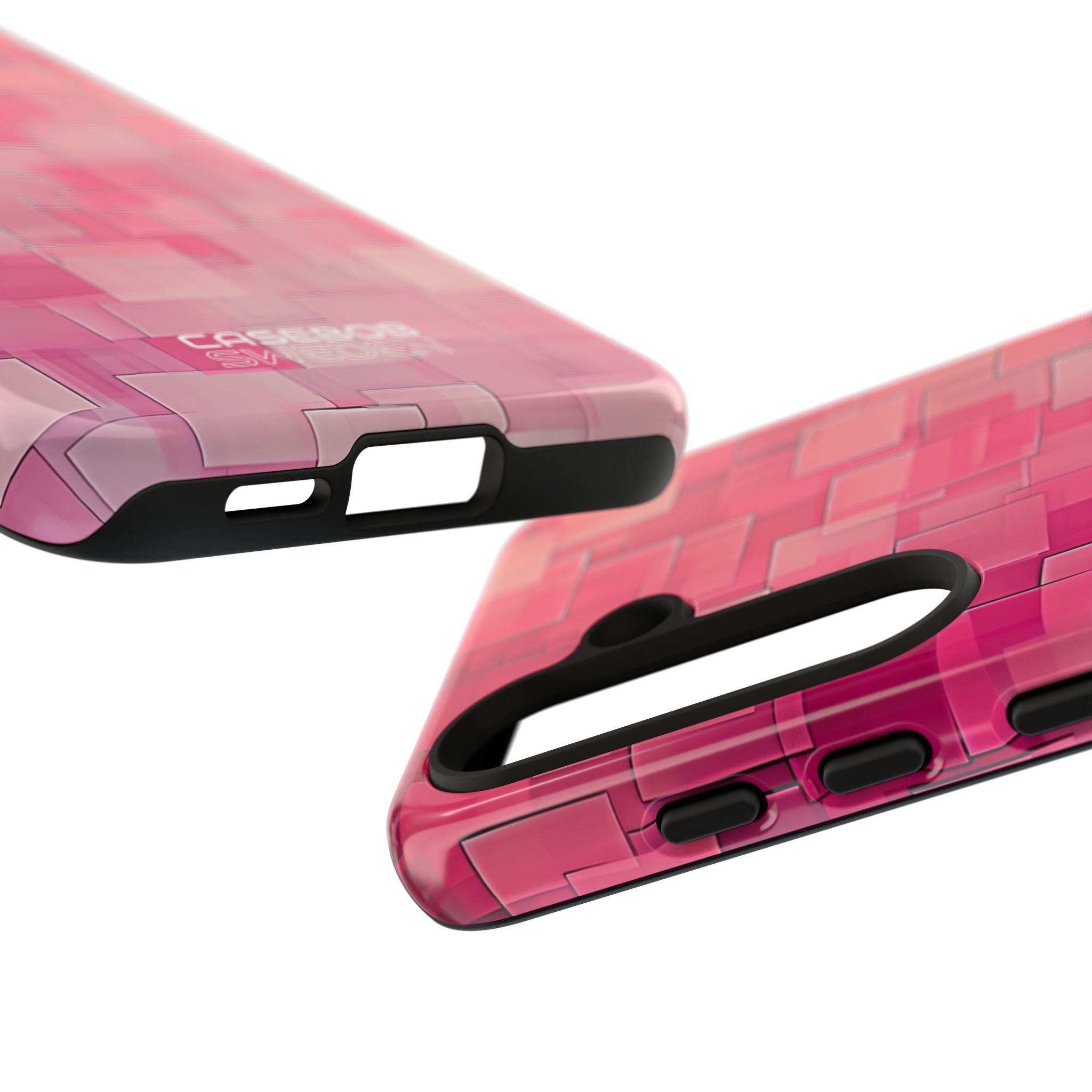 Gelaagde roze geometrie Samsung S24 - Tough