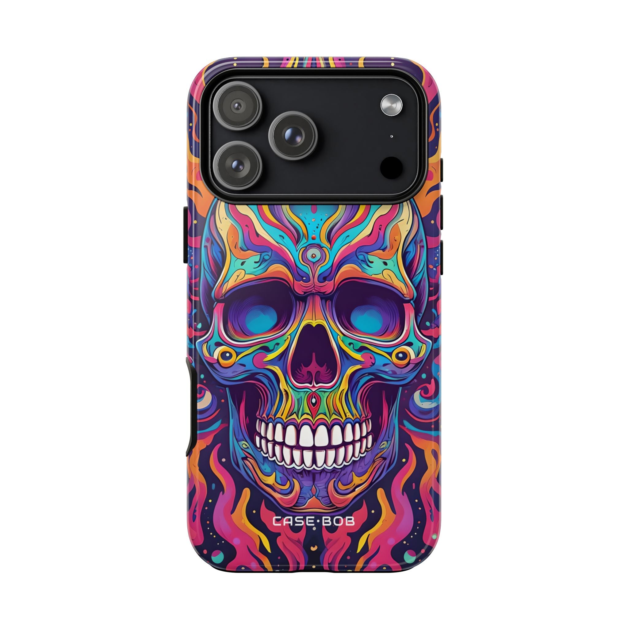 Flaming Skull iPhone 17 Pro Max Case - Tough