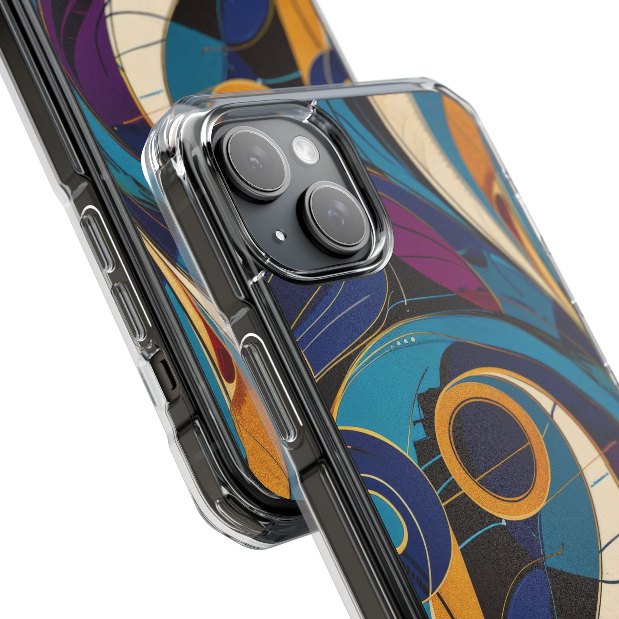 Swirling Copper Dreams iPhone 15 - Impact Clear+