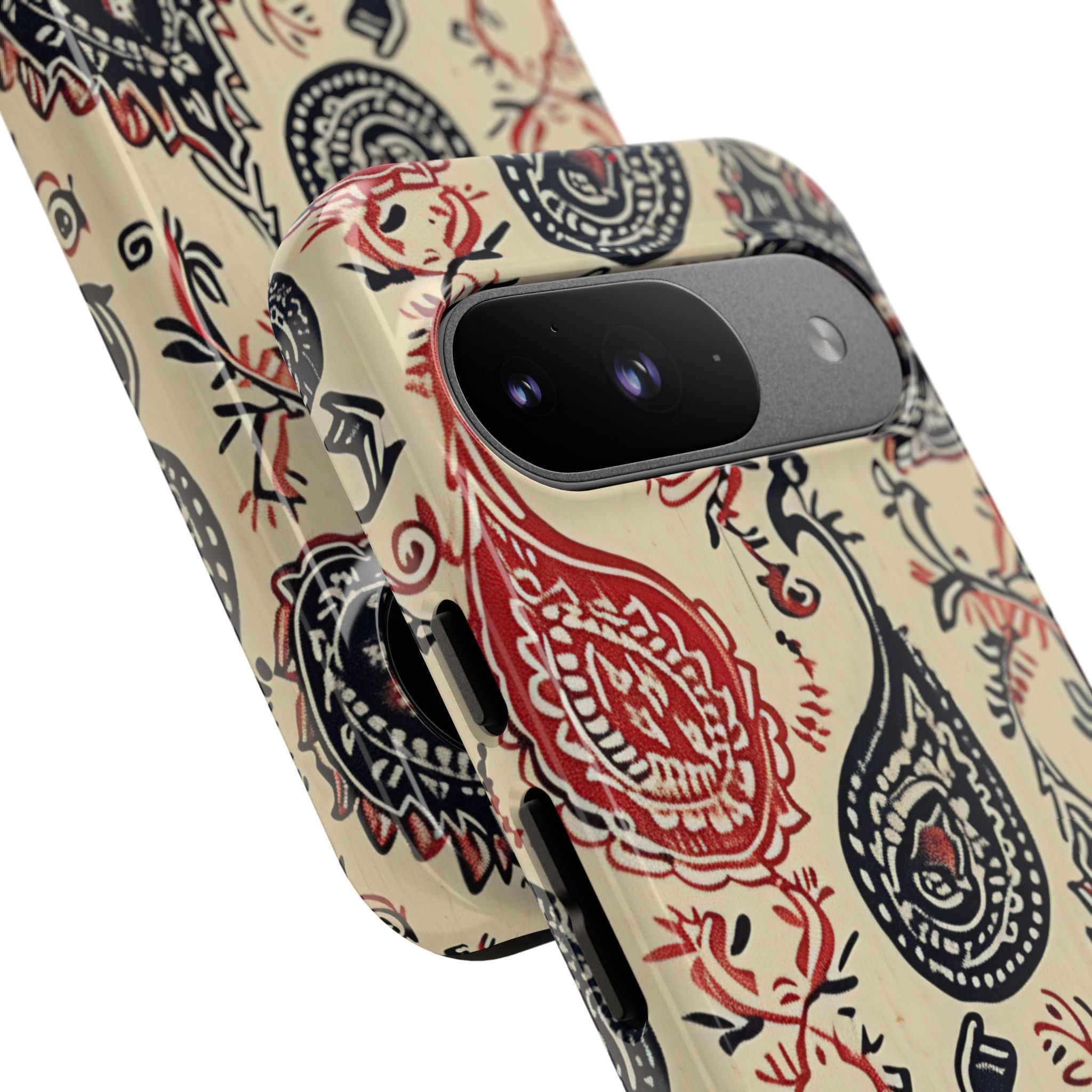 Navy Paisley Swirl Google Pixel 9 - Tough