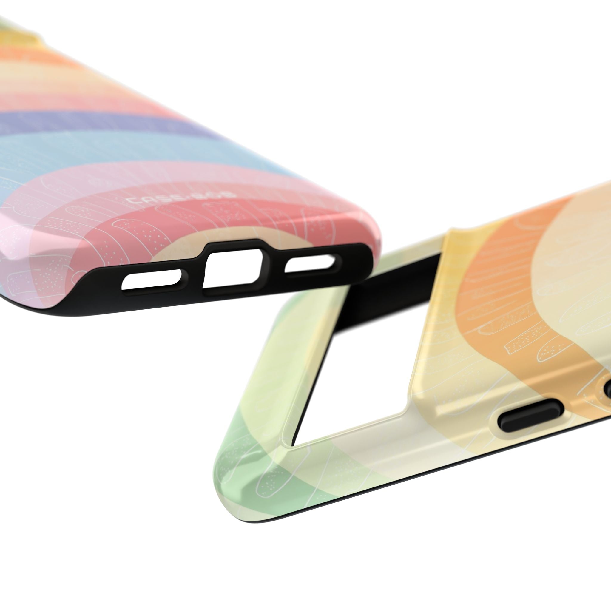 Pastel Rainbow Bands Google Pixel 8 Pro Case - Tough