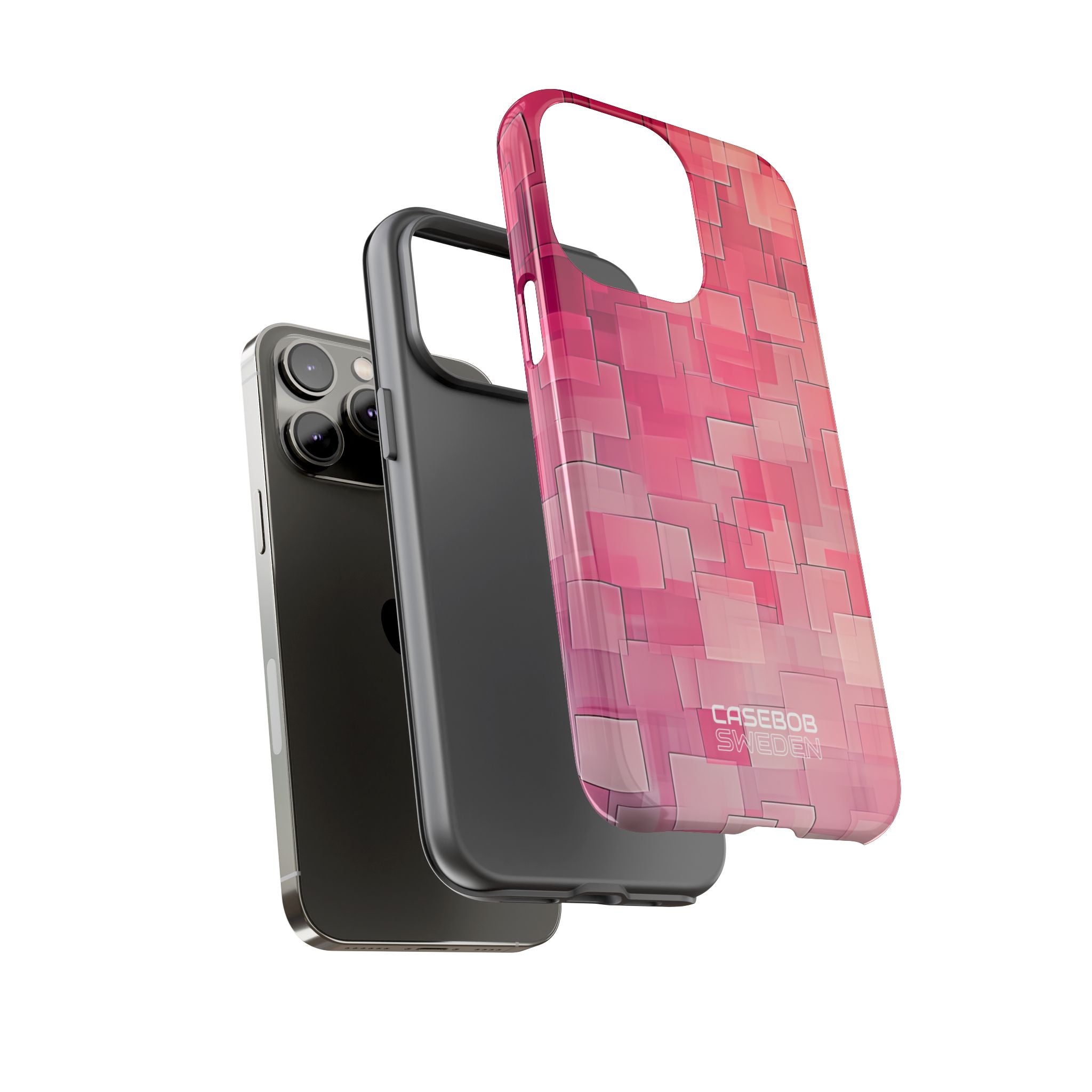 Layered Pink Geometry iPhone 14 - Tough