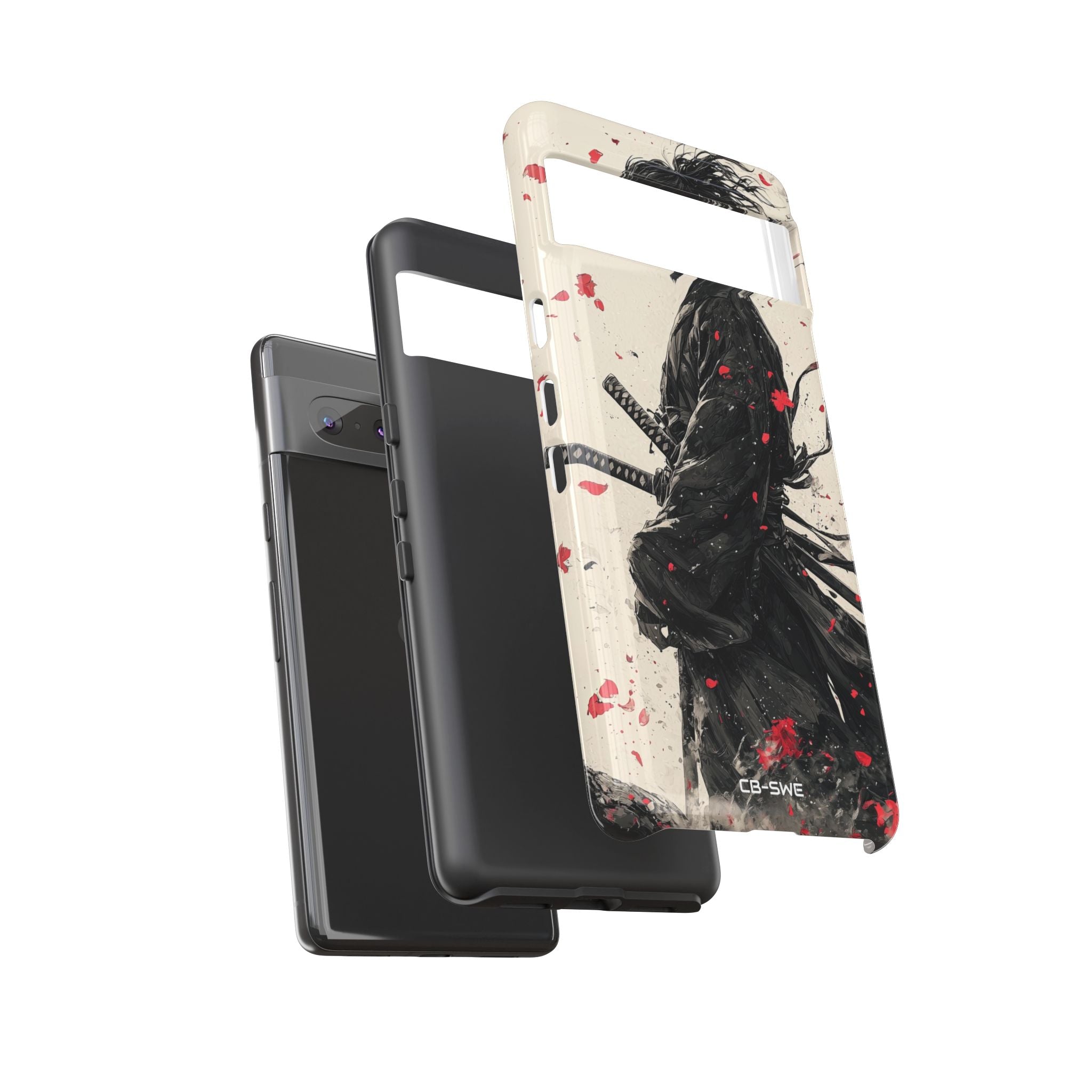 Falling Samurai Petals - Google Pixel Case