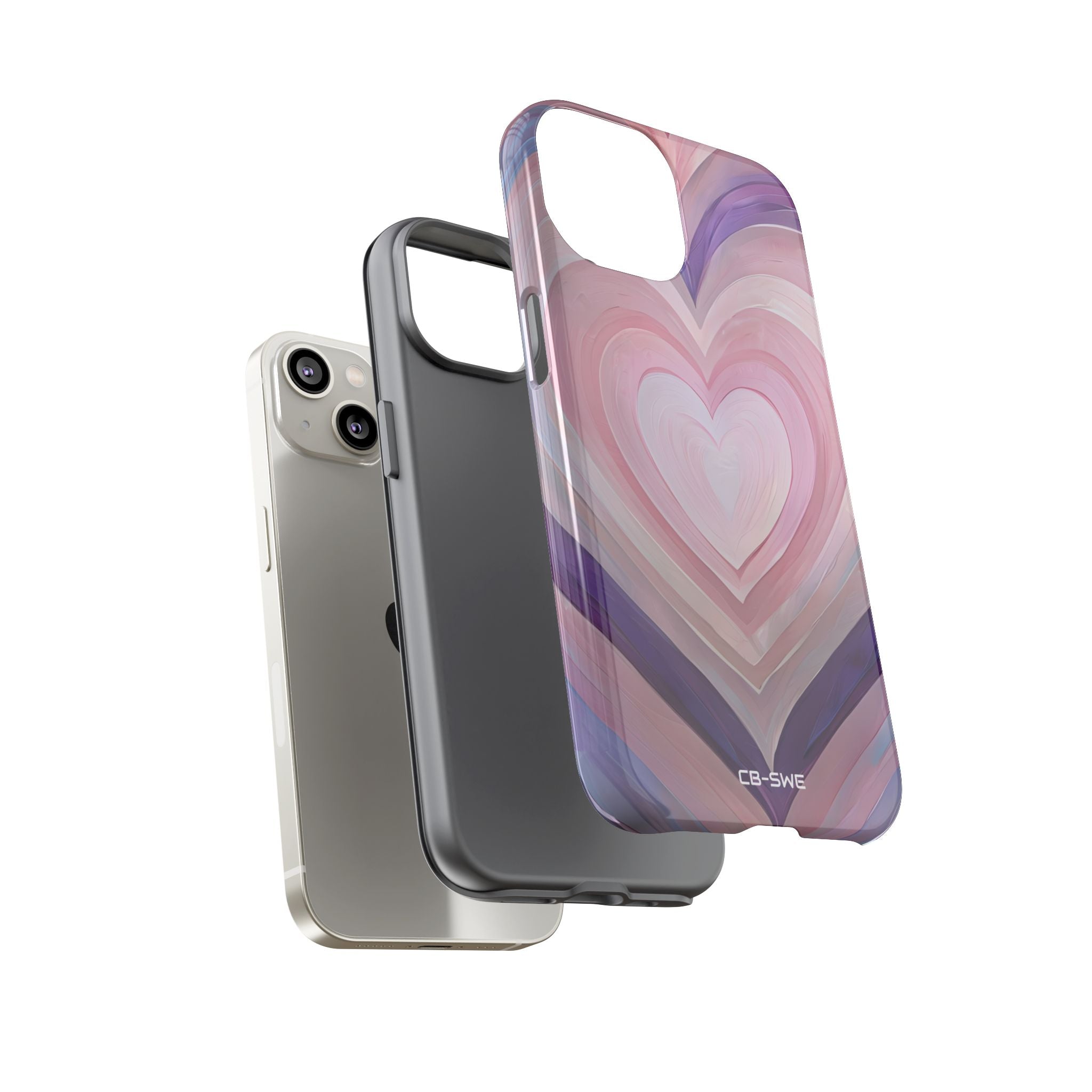 Impressionistic Heart Layers - iPhone Case