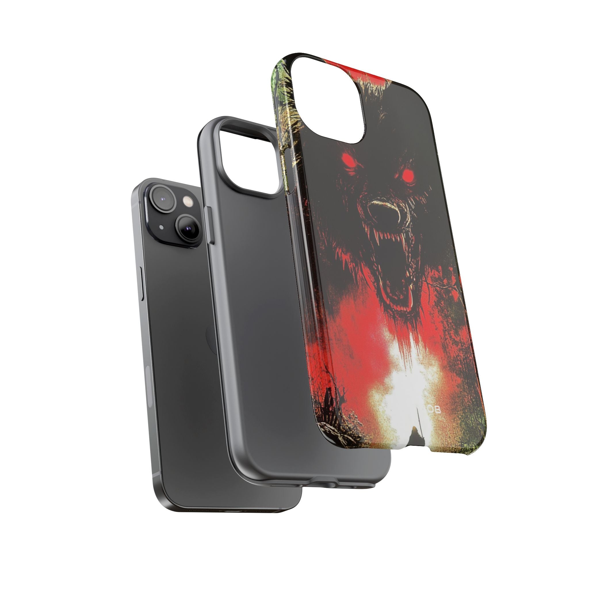 Crimson Wolf iPhone 14 Plus Case - Tough