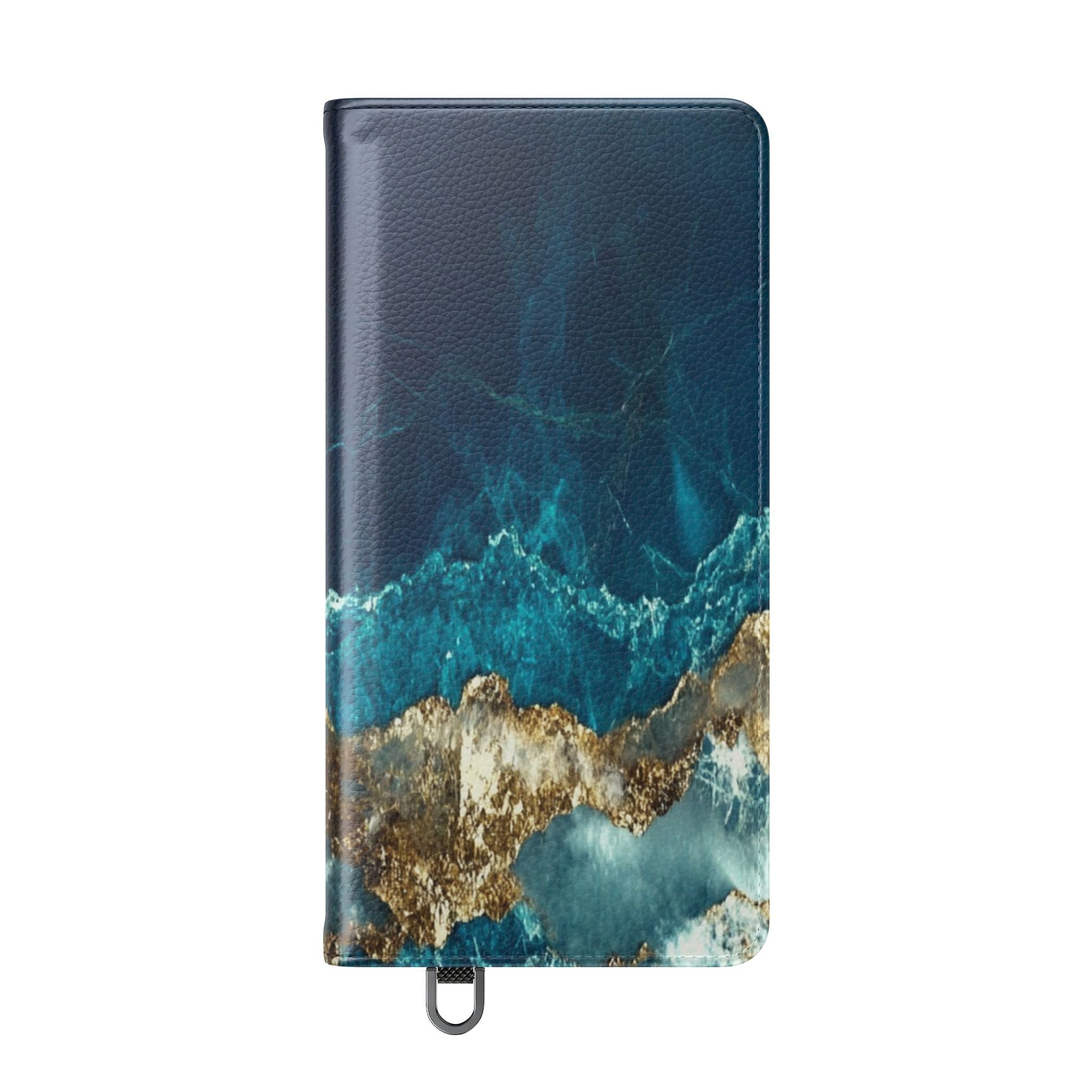 Golden Fracture Teal - Samsung S25 Ultra Case - Wallet