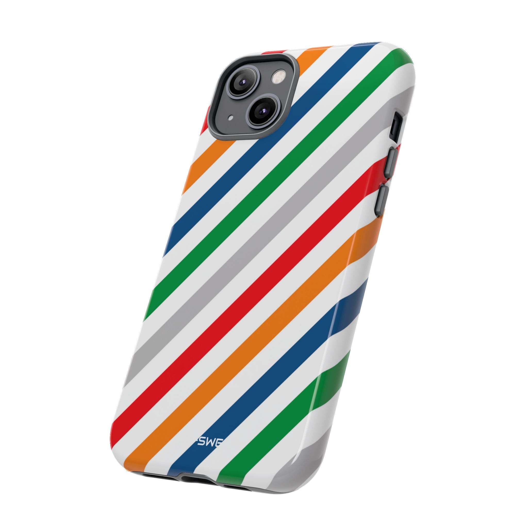 Vibrant Geometric Stripes - iPhone Case