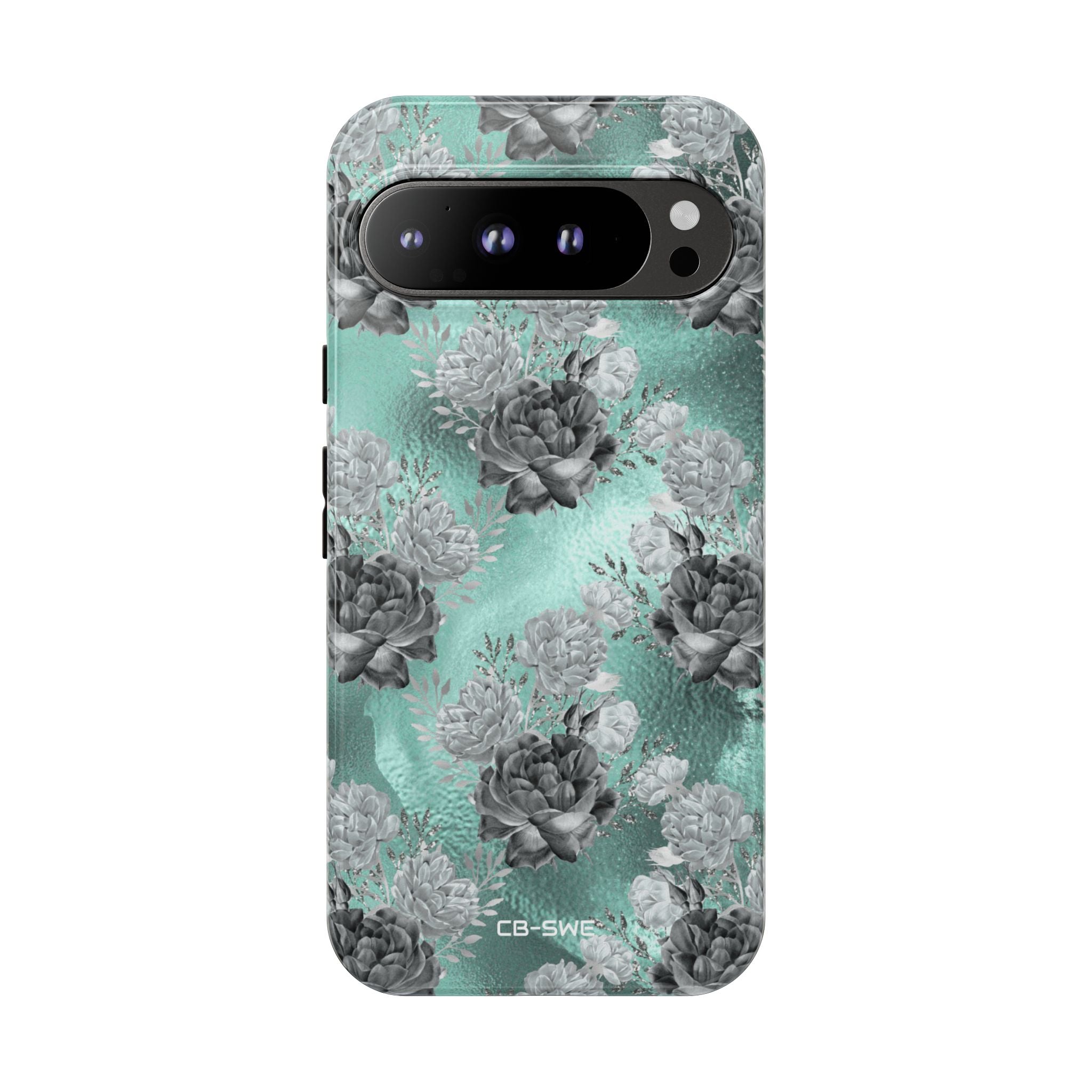 Teal Floral Elegance - Google Pixel Case