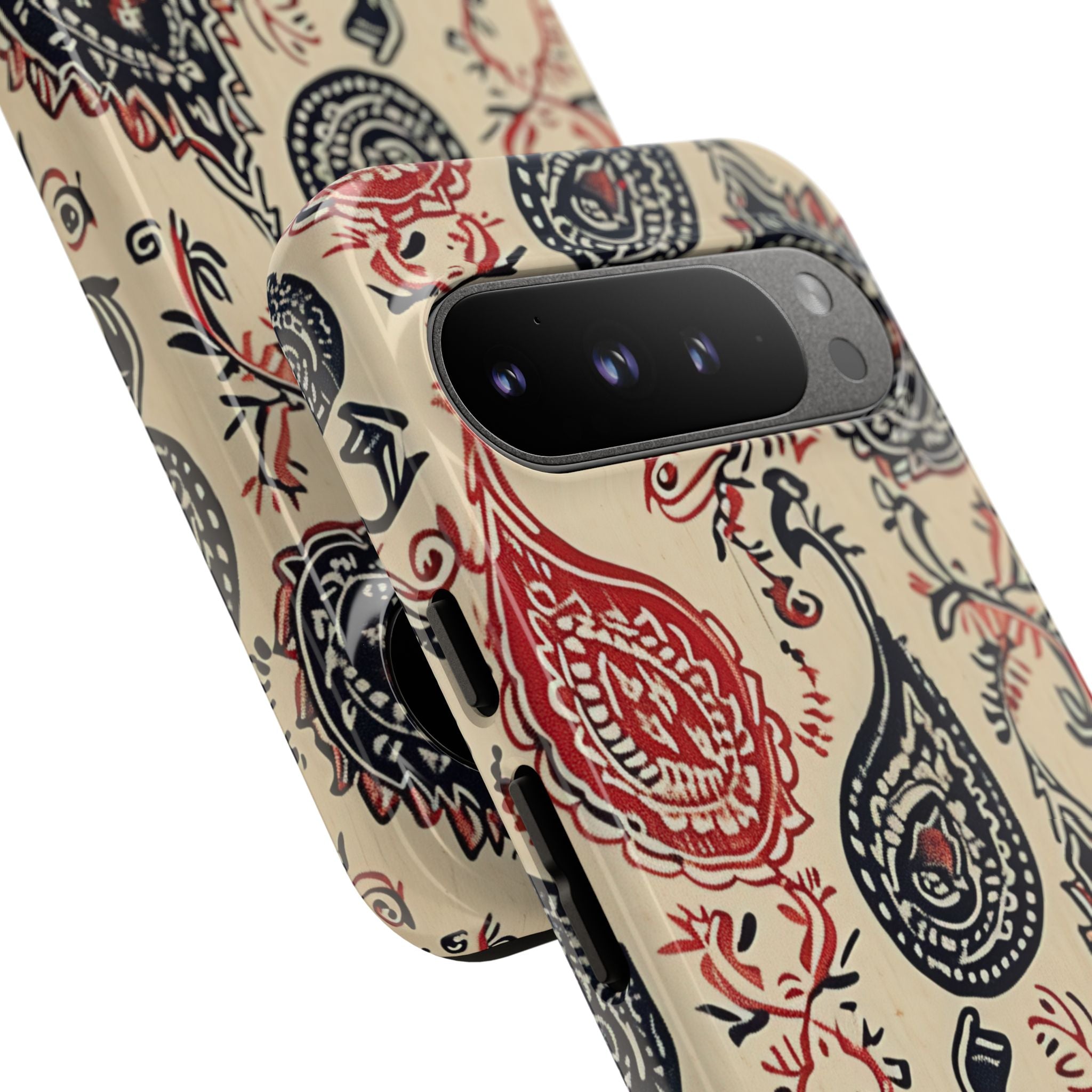 Navy Paisley Swirl Google Pixel 9 - Tough