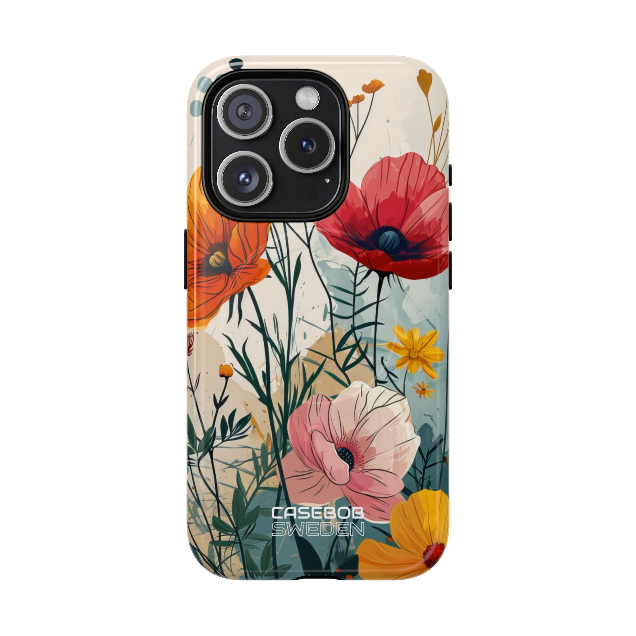 Vibrant Poppy Garden iPhone 15 - Tough+