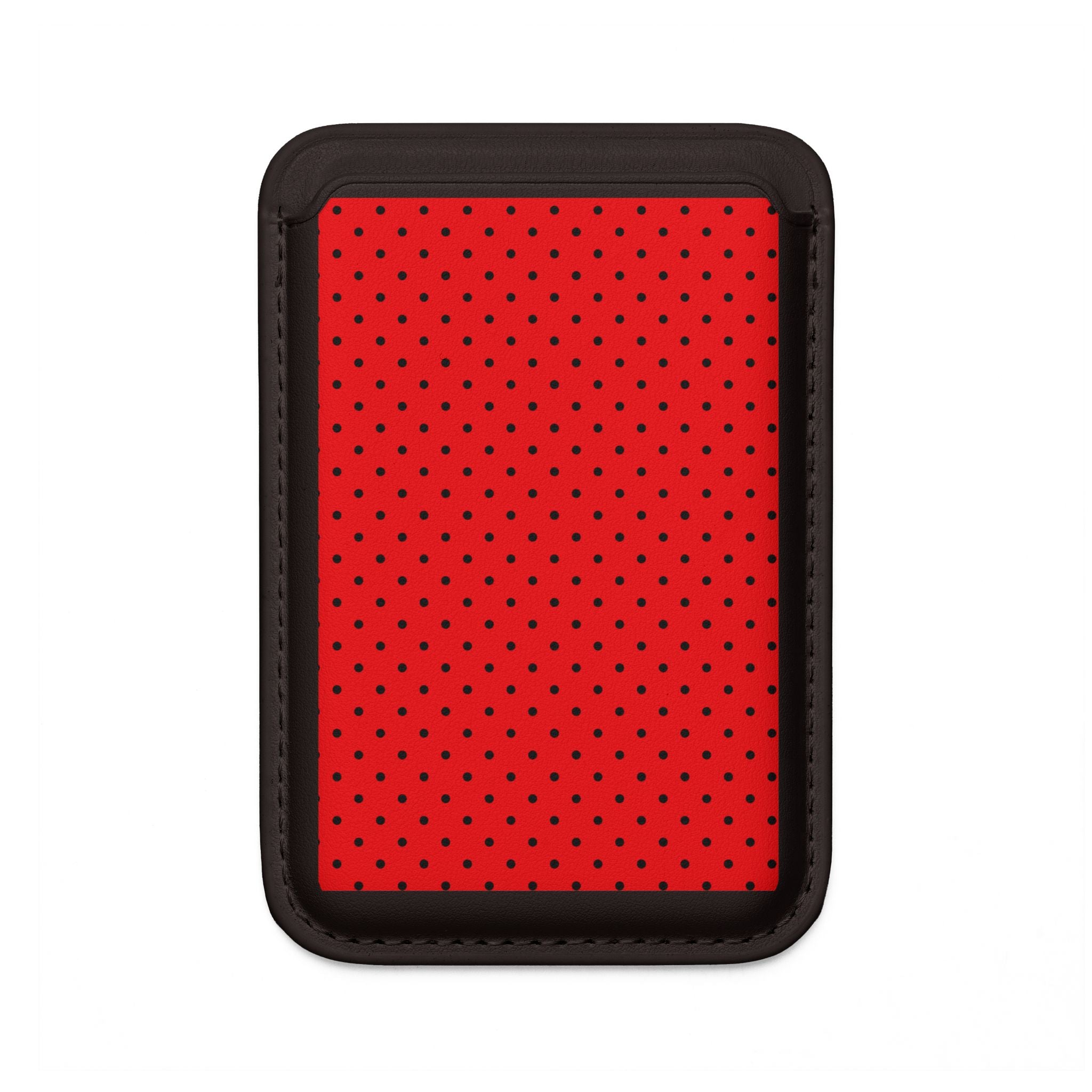 Black Dot Grid Wallet – MagSafe Ready