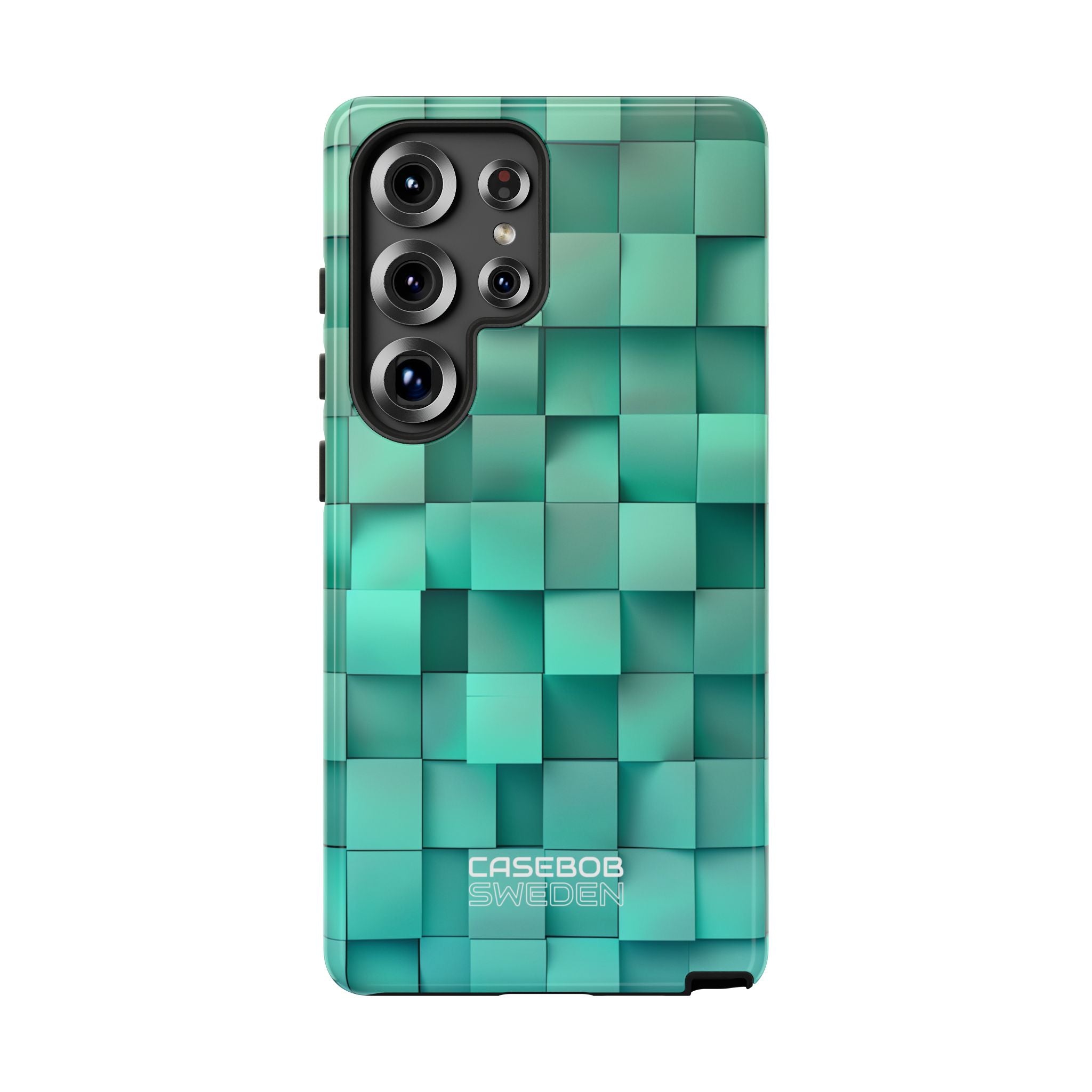 Gevouwen Blauwe Vierkanten Samsung S25 - Tough