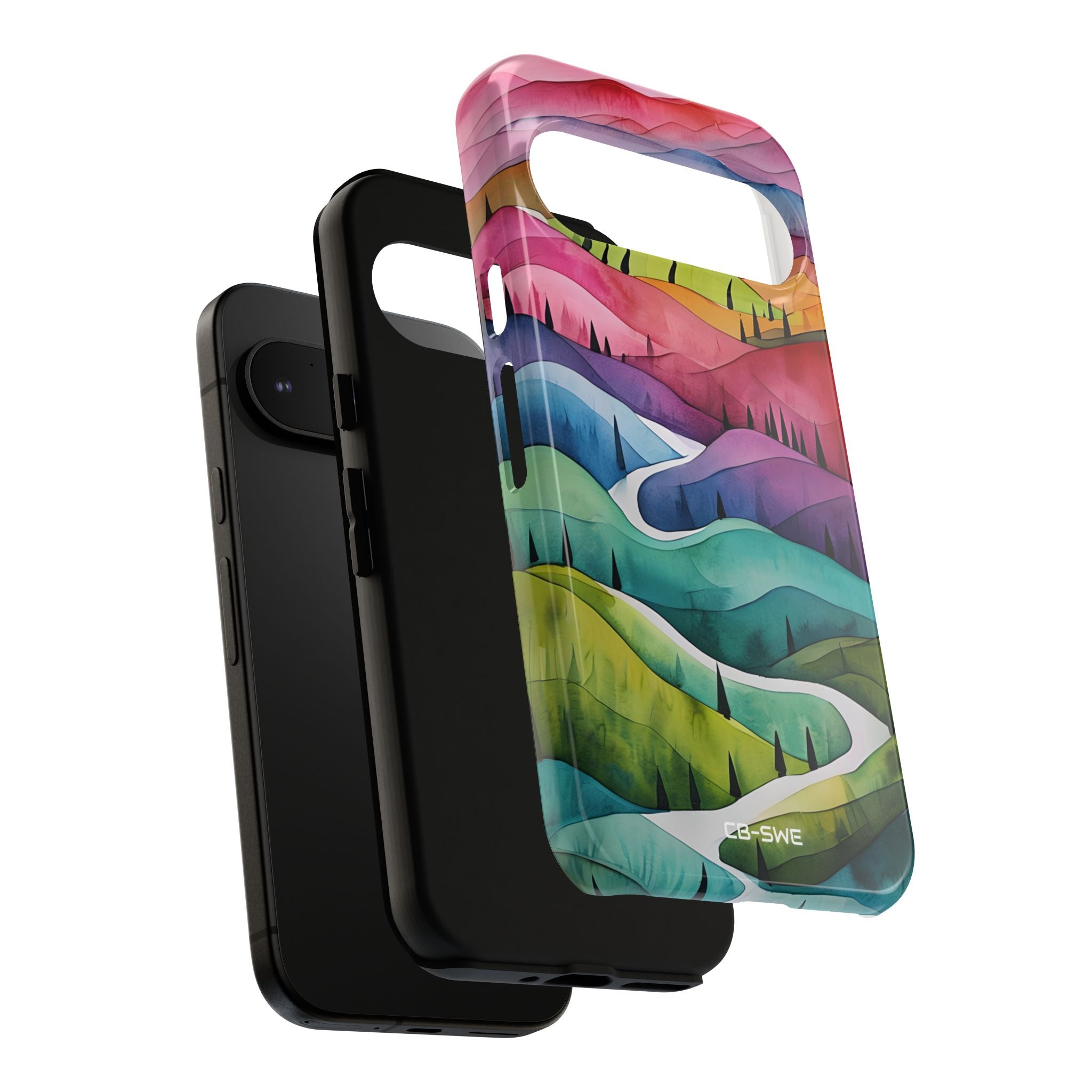 Whimsical Colorful Valleys - Google Pixel Case
