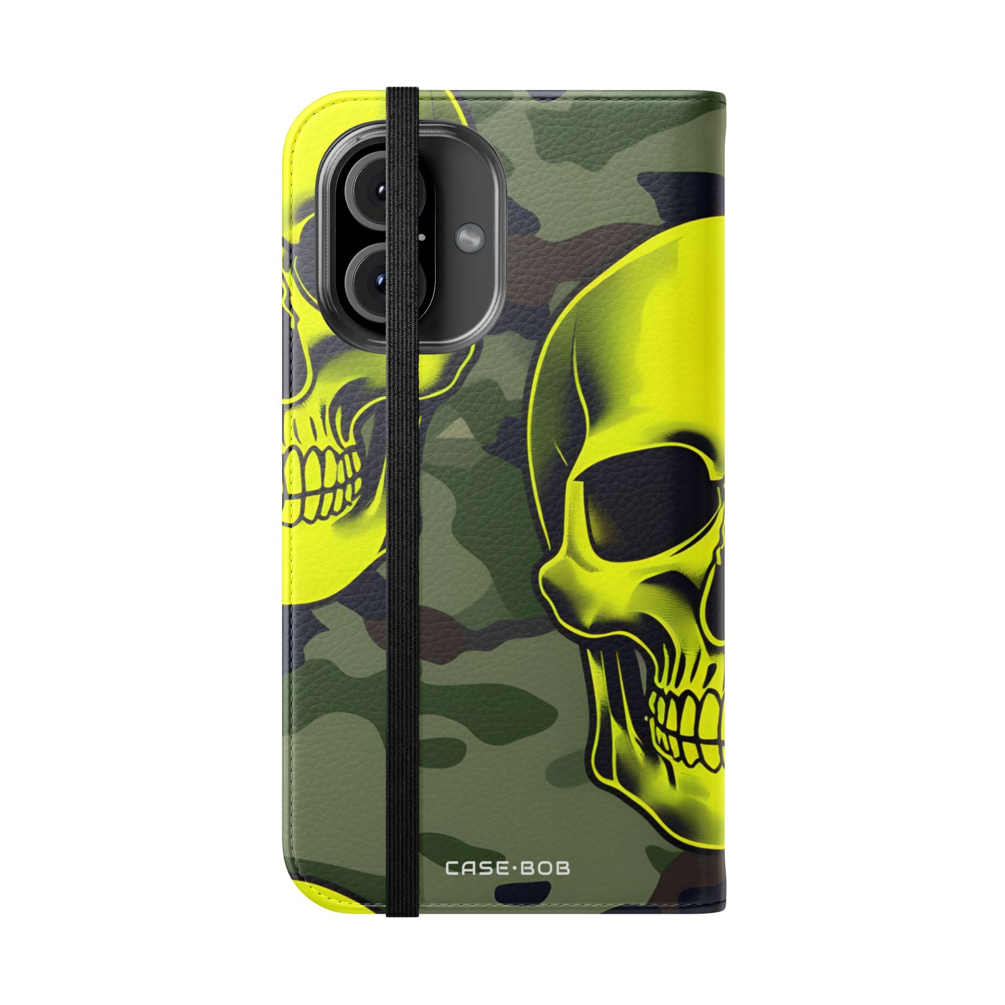 Neon Skull Camo - iPhone 16 Case - Wallet