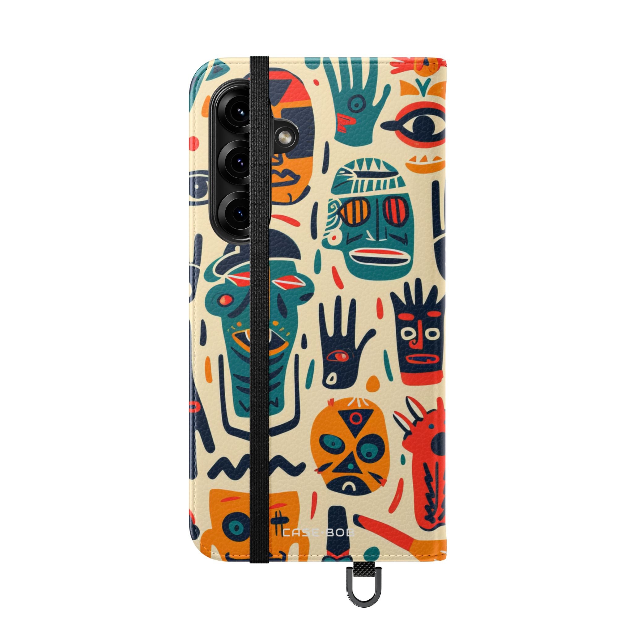 Tribal Faces - Samsung S25+ Case - Lompakko