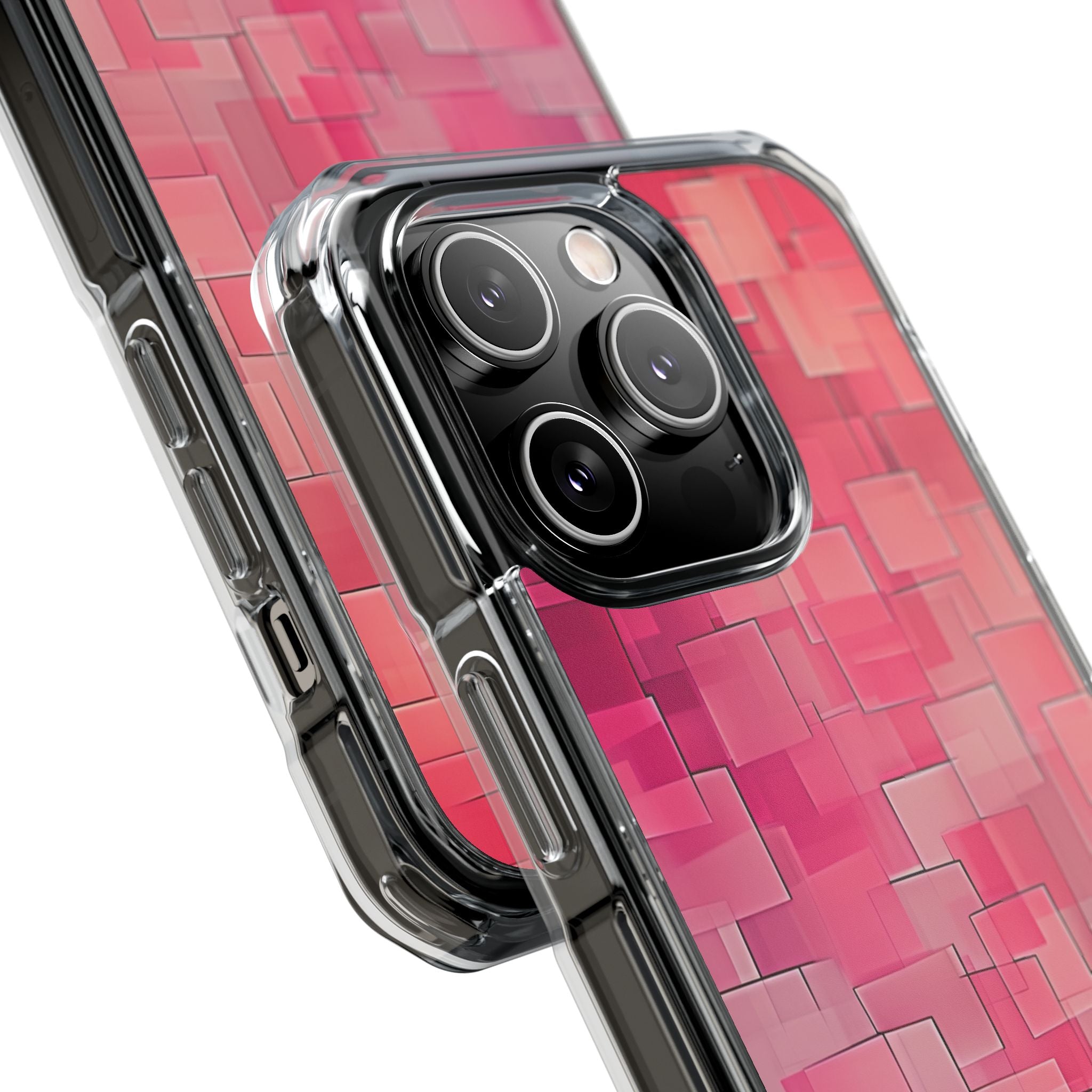 Layered Pink Geometry iPhone 14 - Impact Clear+